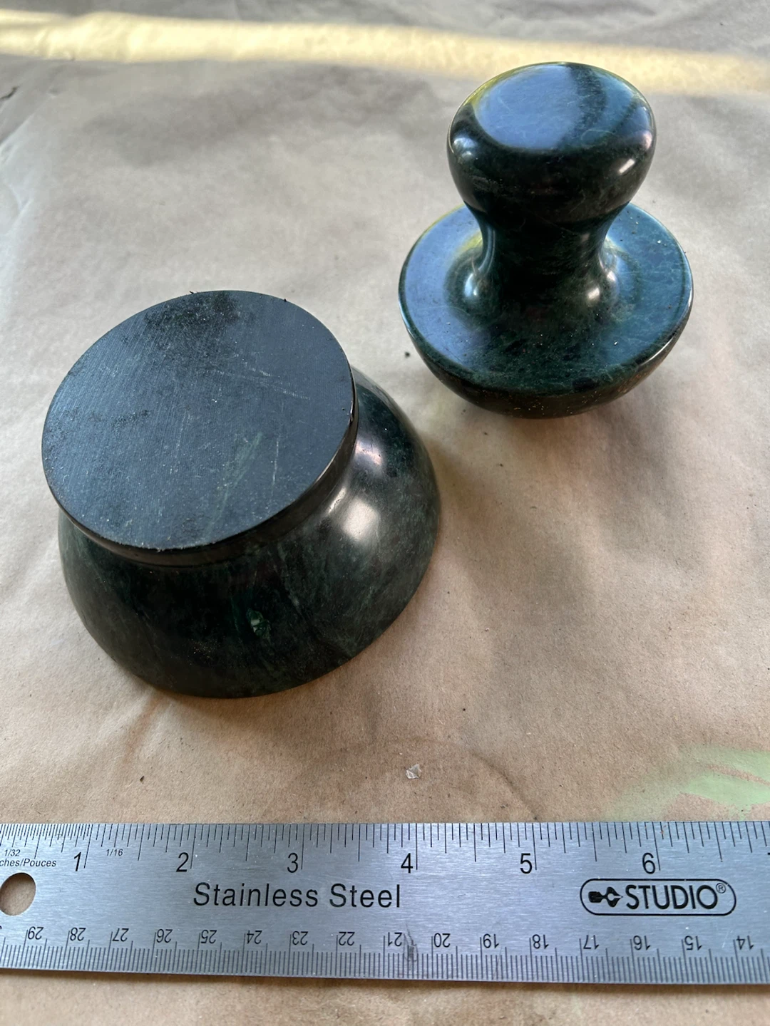 Green Stone Mortar and Pestle Set - photo 3