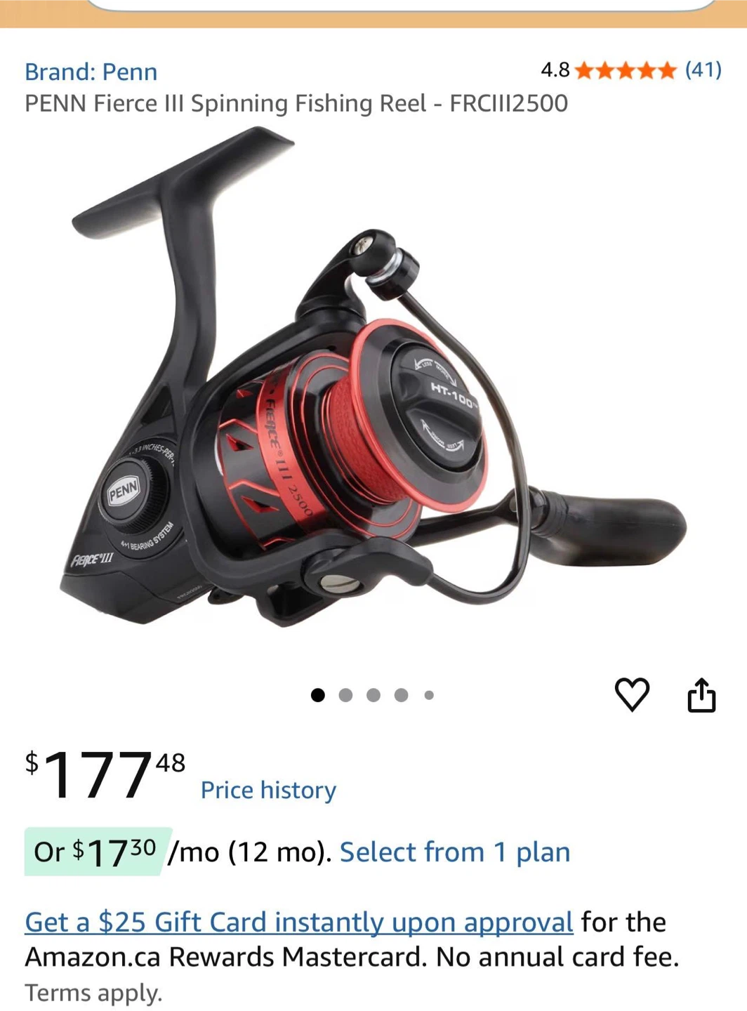 PENN Fierce III Fishing Reel & Shimano FX Rod Combo