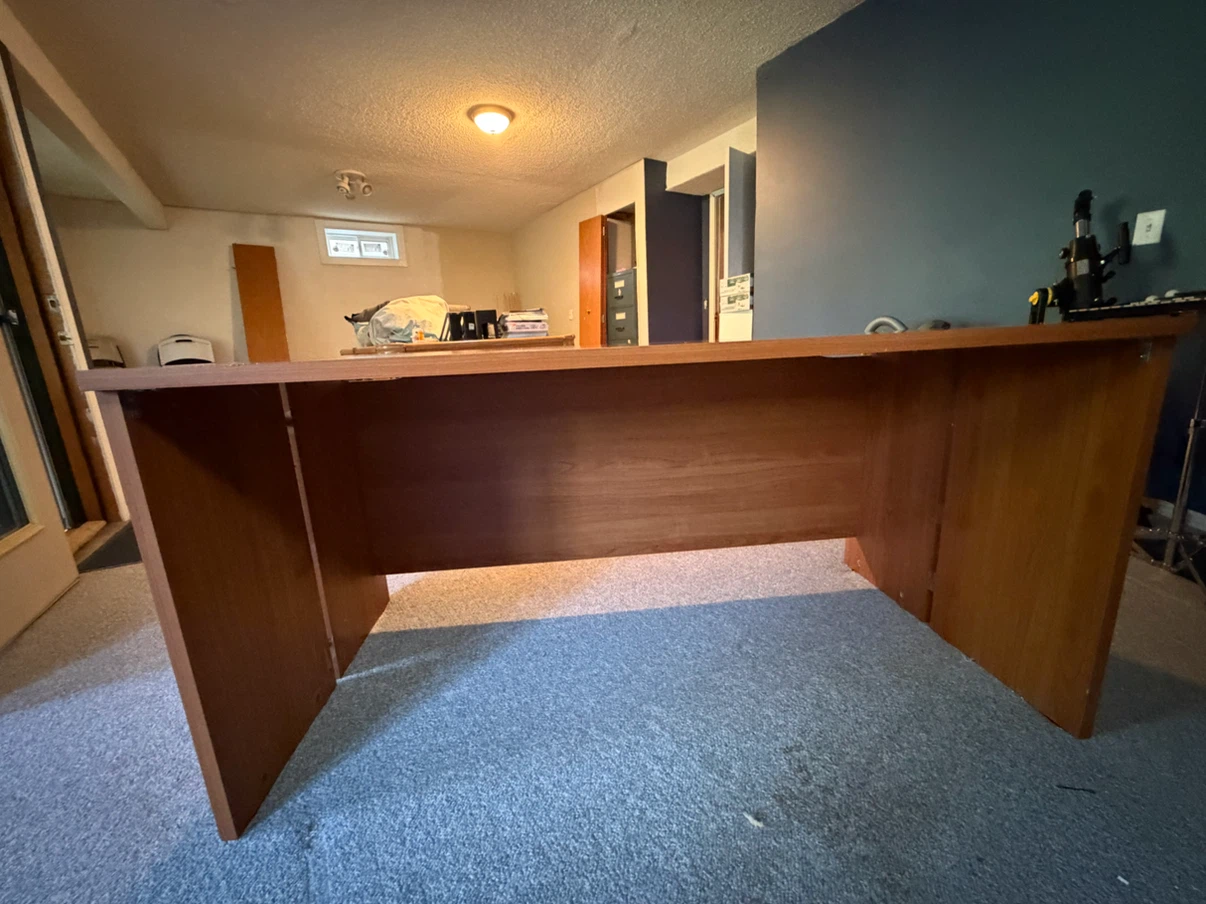 Wood Grain Office Desk - photo 2