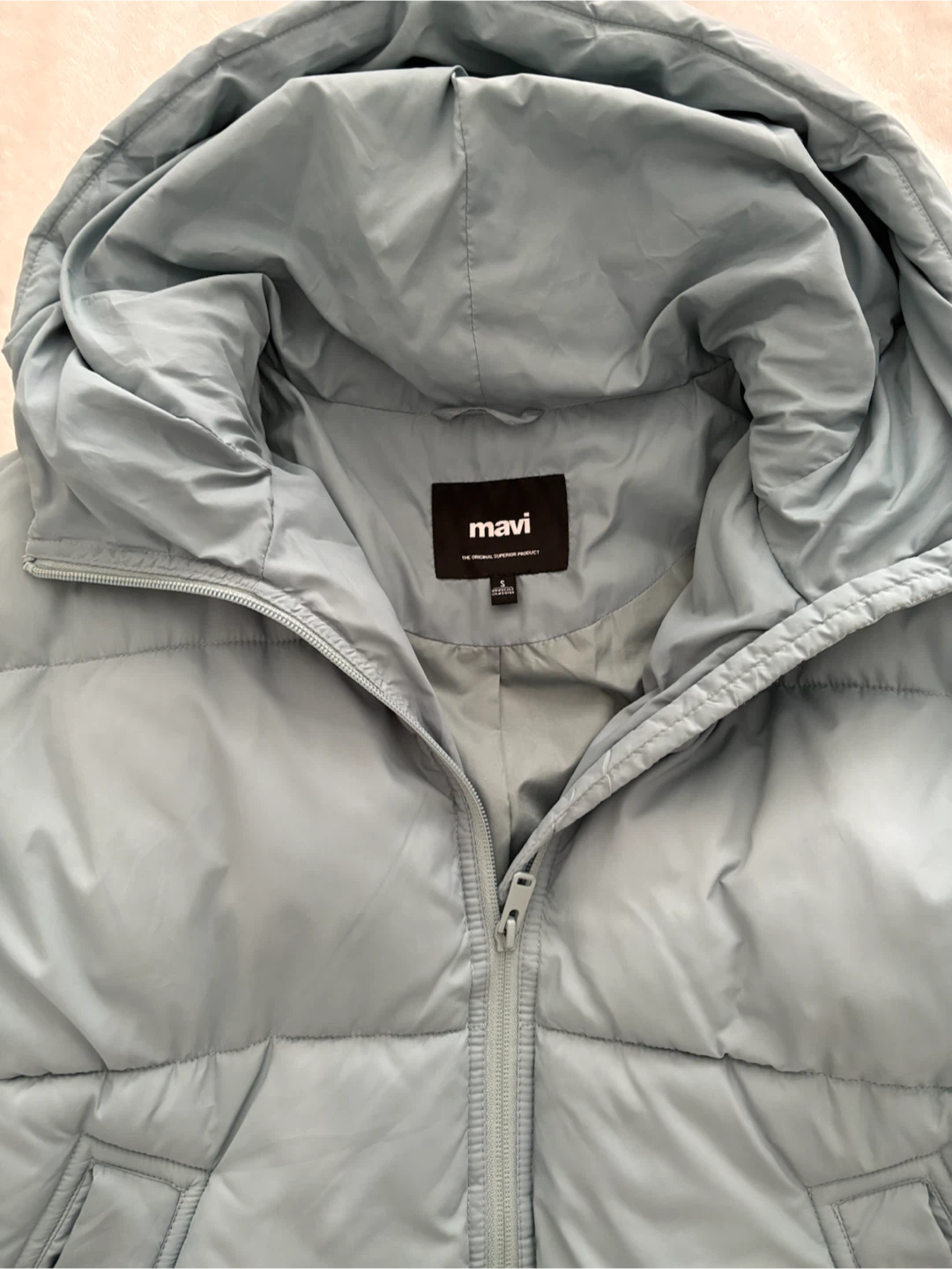 Mavi Puffer Jacket - Light Blue - Size S - photo 2