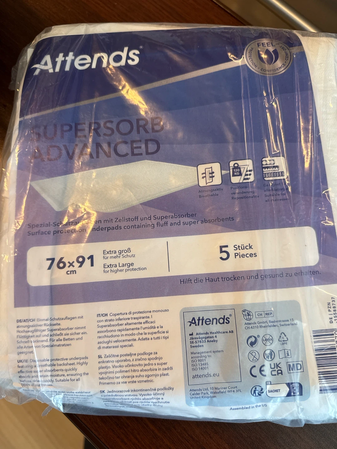 Attends SuperSorb Advanced Underpads 5 Pack