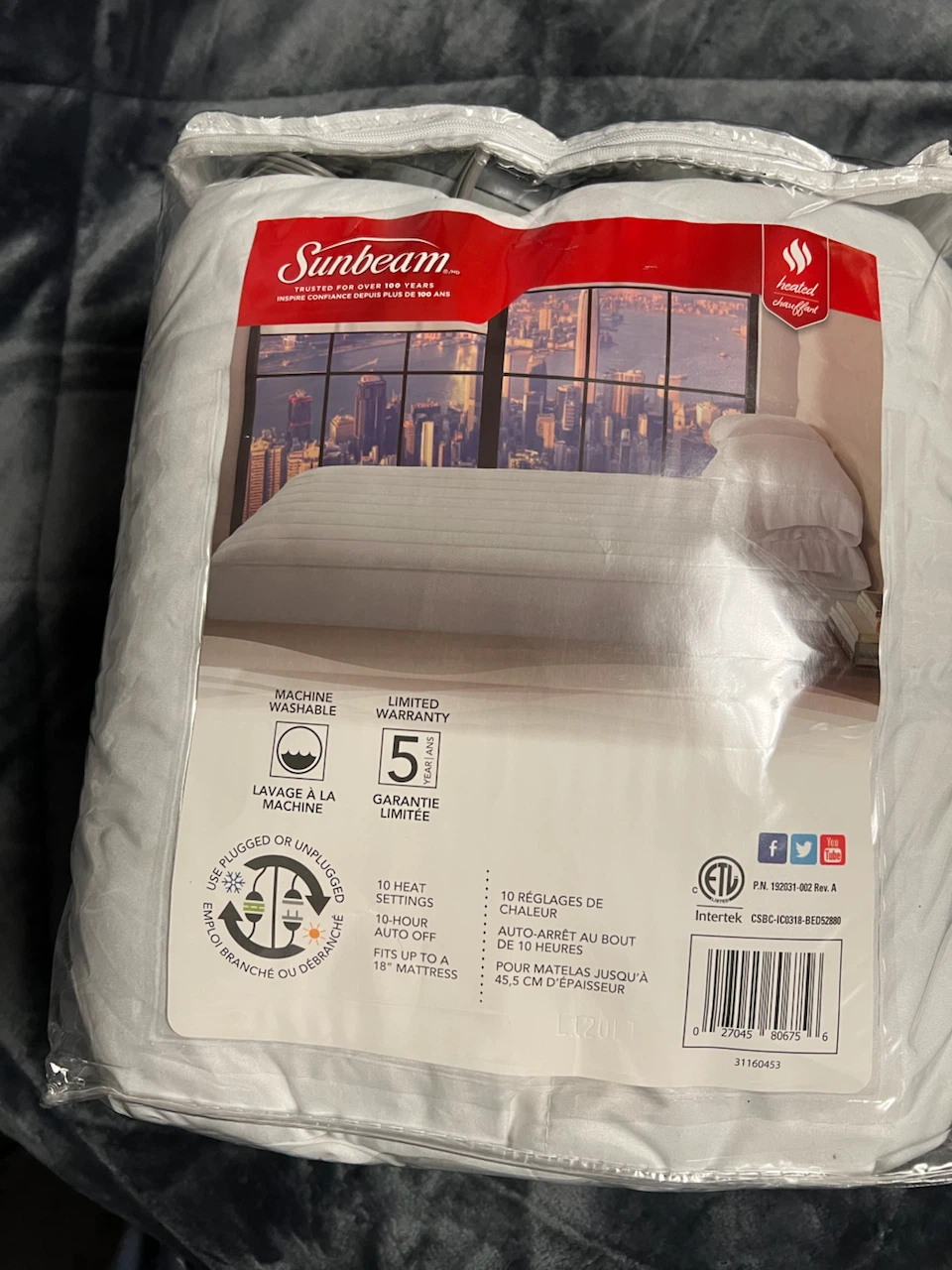 Sunbeam Queen Heated Mattress Pad - photo 2