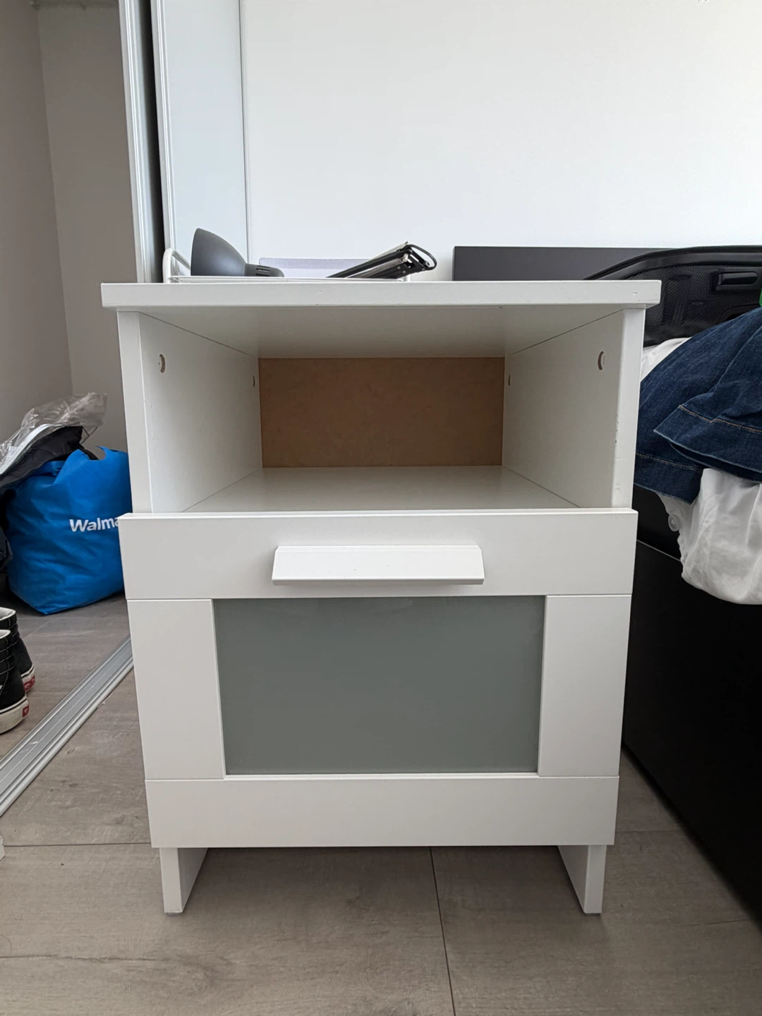 IKEA White Nightstand with Drawer