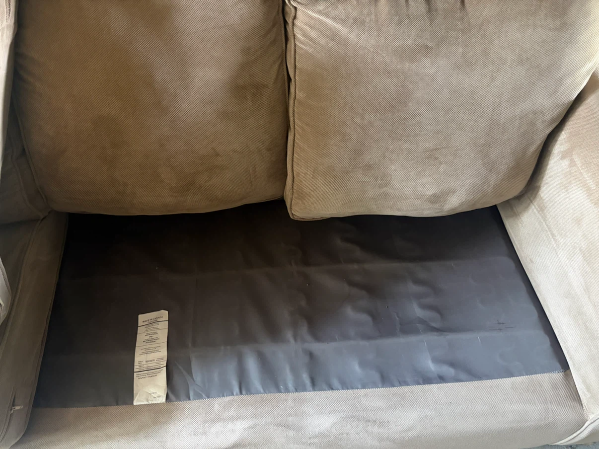 Canadian made vintage Tan 3-Seater Sofa