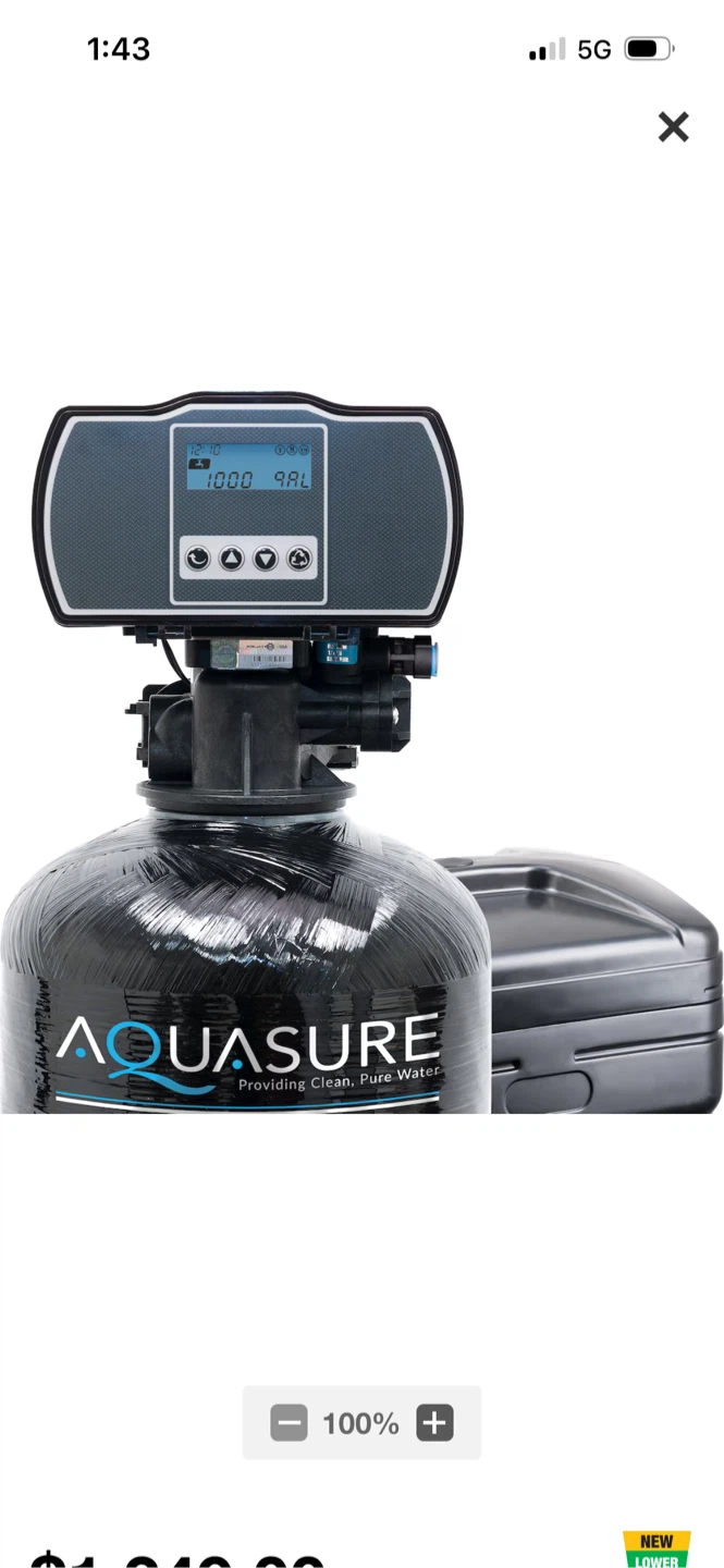 New AQUASURE Water Softener tank missing modular - photo 2