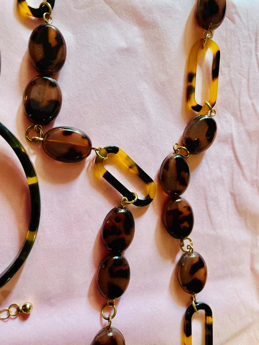 Tortoiseshell Necklace and Bangle Set - photo 2