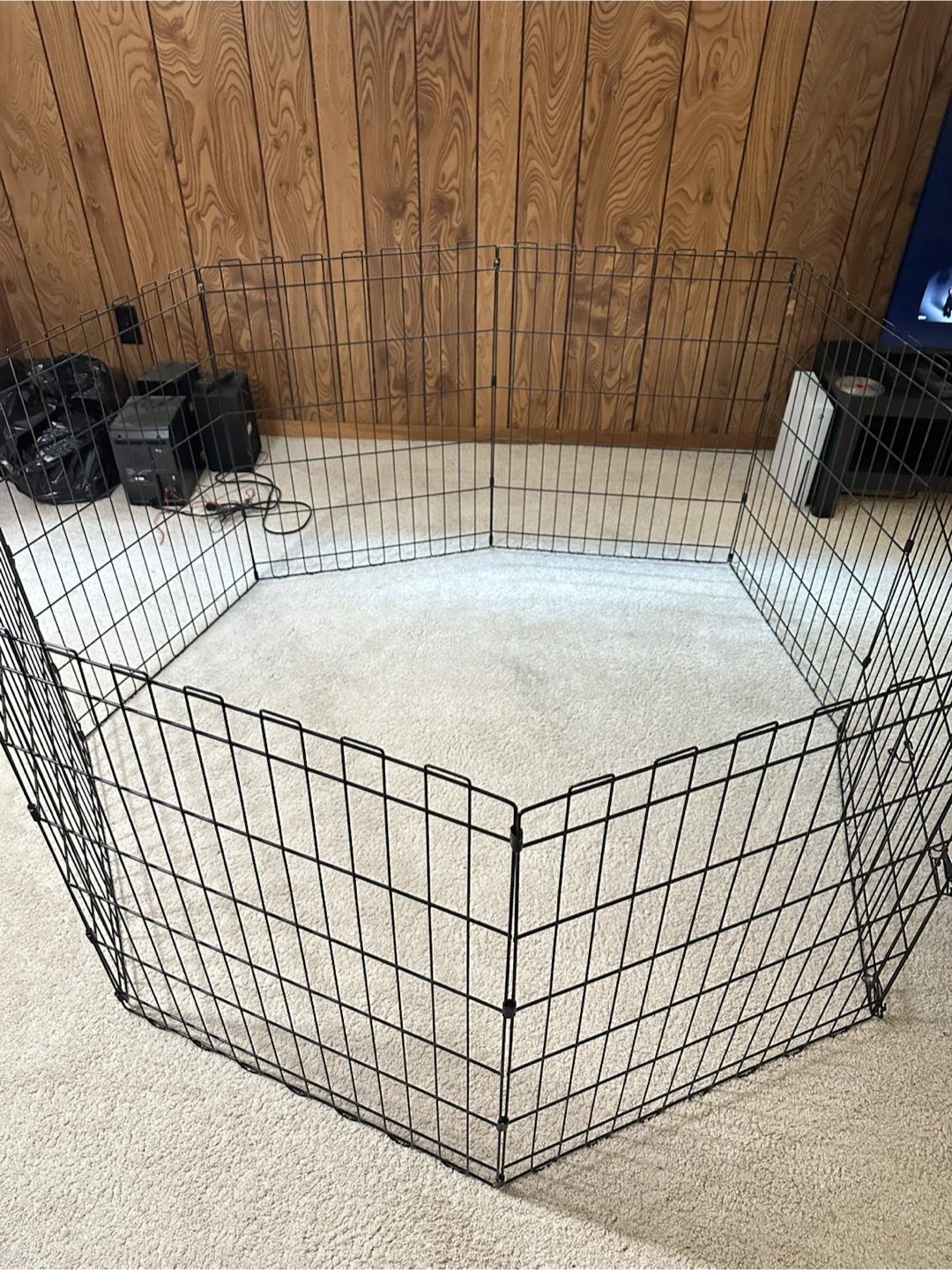 Black Wire Pet Playpen