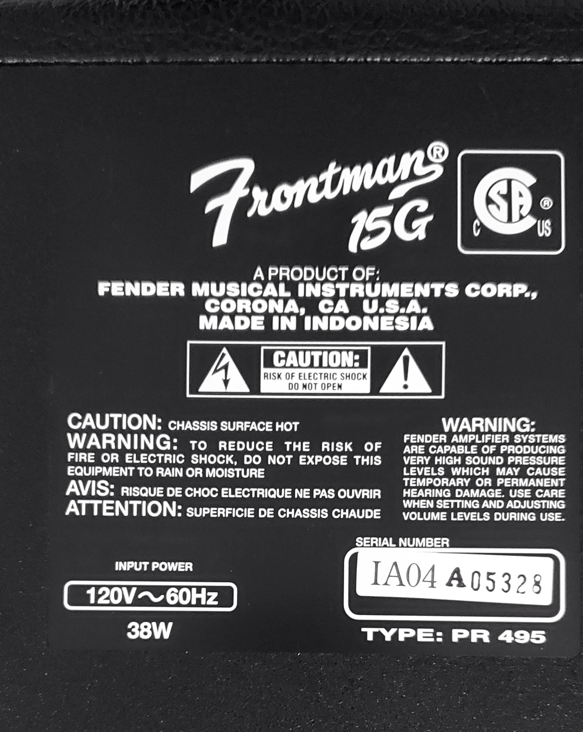 Fender Frontman 15G Amplifier - photo 2