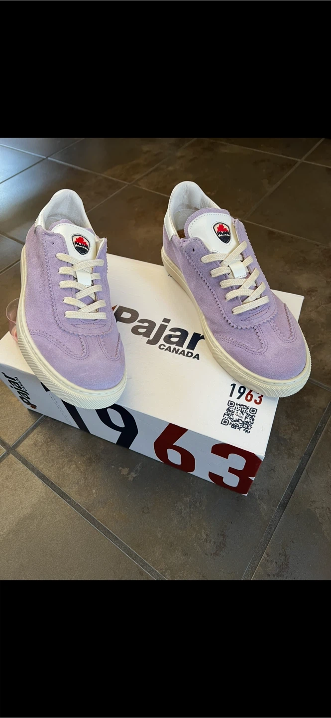 Pajar Canada Suede Sneakers. Pair of purple and green available