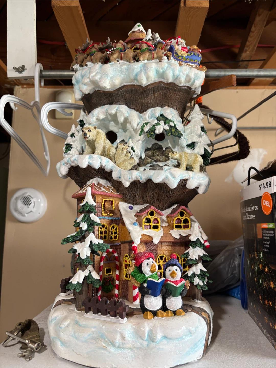 Toscano The North Pole lighted holiday treehouse