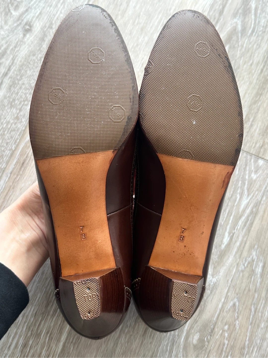 Brown Leather Tassel Loafer Heels - photo 5