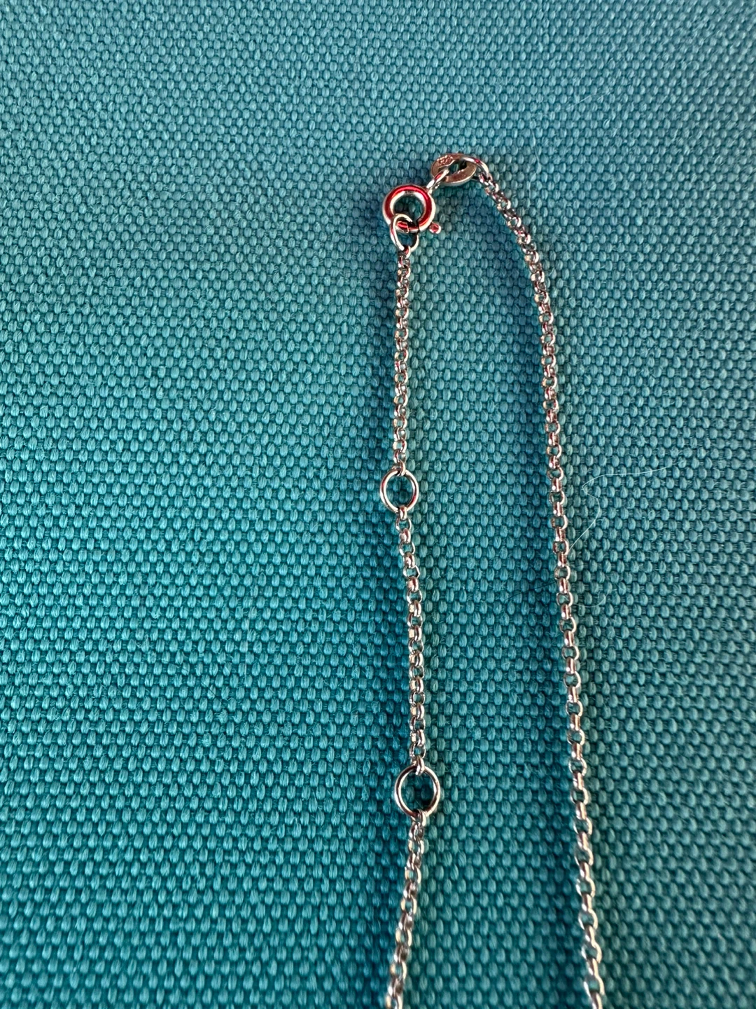 925Silver Pendant Necklace with Clear and Pink Stones - photo 3