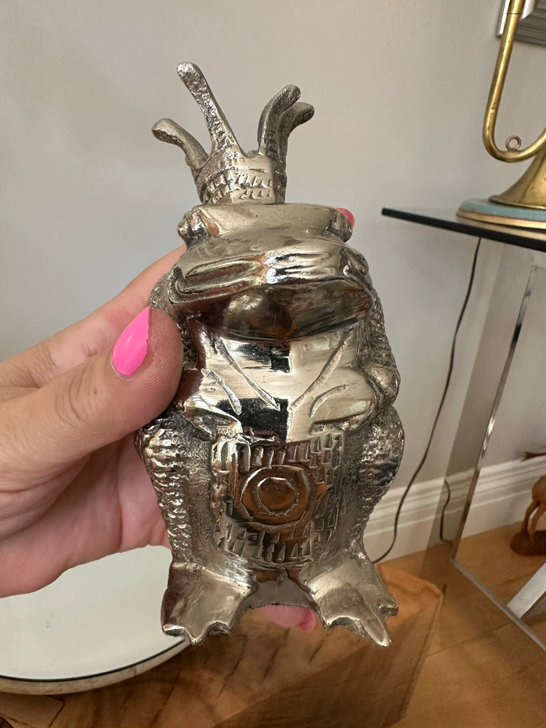 Silver-tone Decorative  frog  Figurine - photo 3