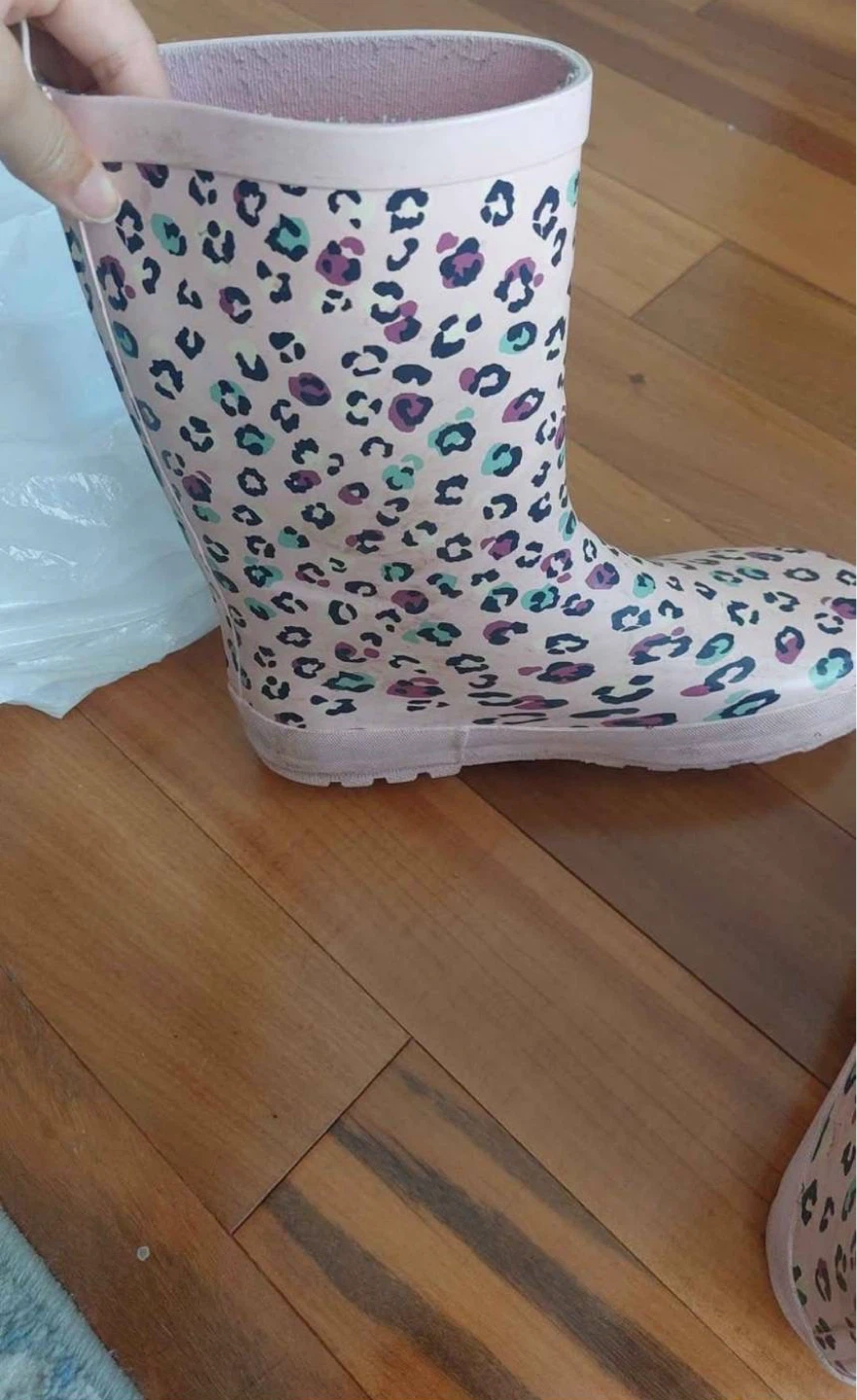 Kids Pink Leopard Print Rain Boots - photo 4