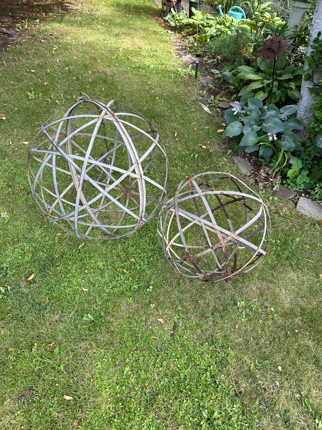 Decorative Metal Garden Spheres (Set of 2) - photo 2