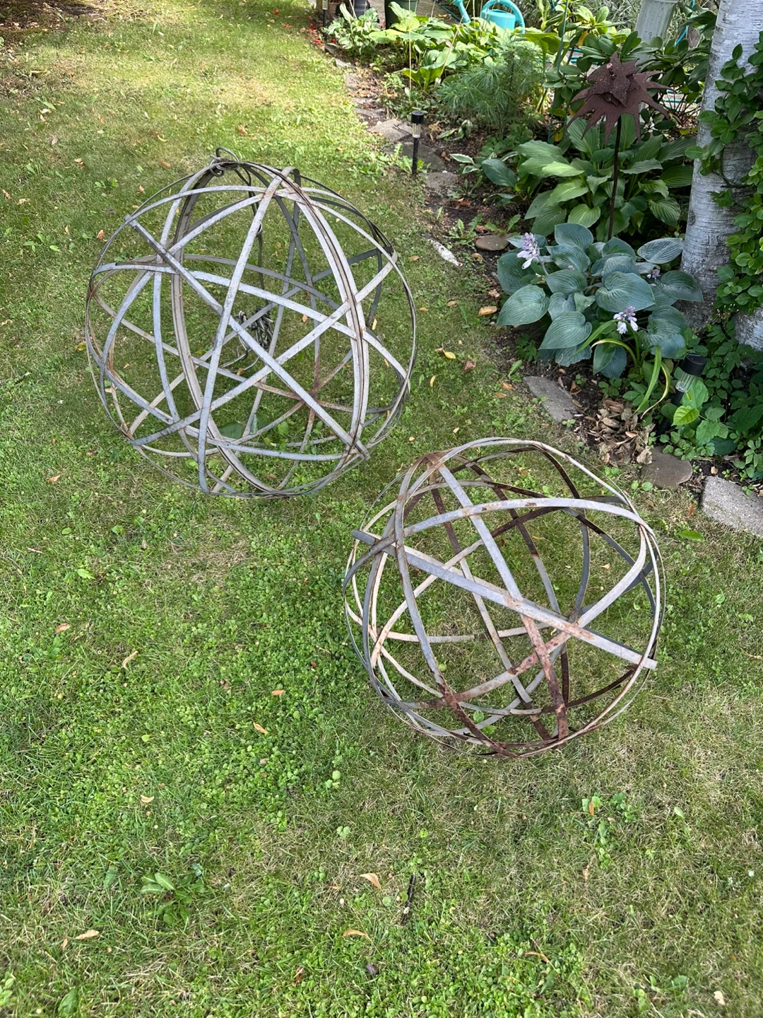 Decorative Metal Garden Spheres (Set of 2) - photo 3