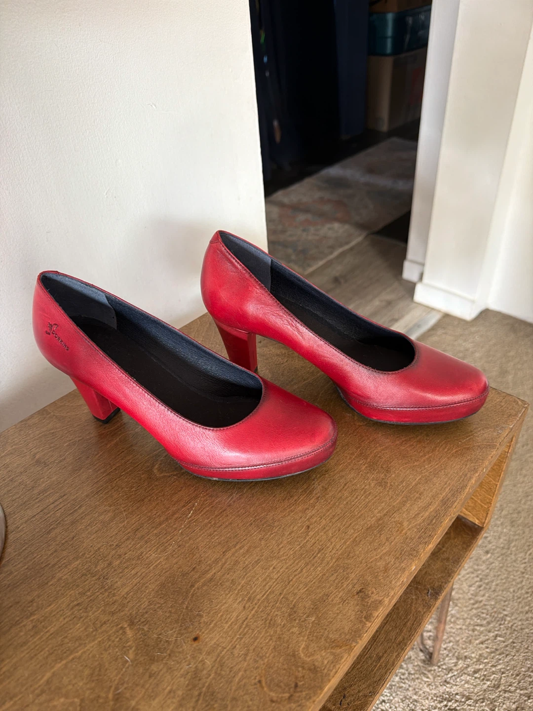 Red Dorking Heels