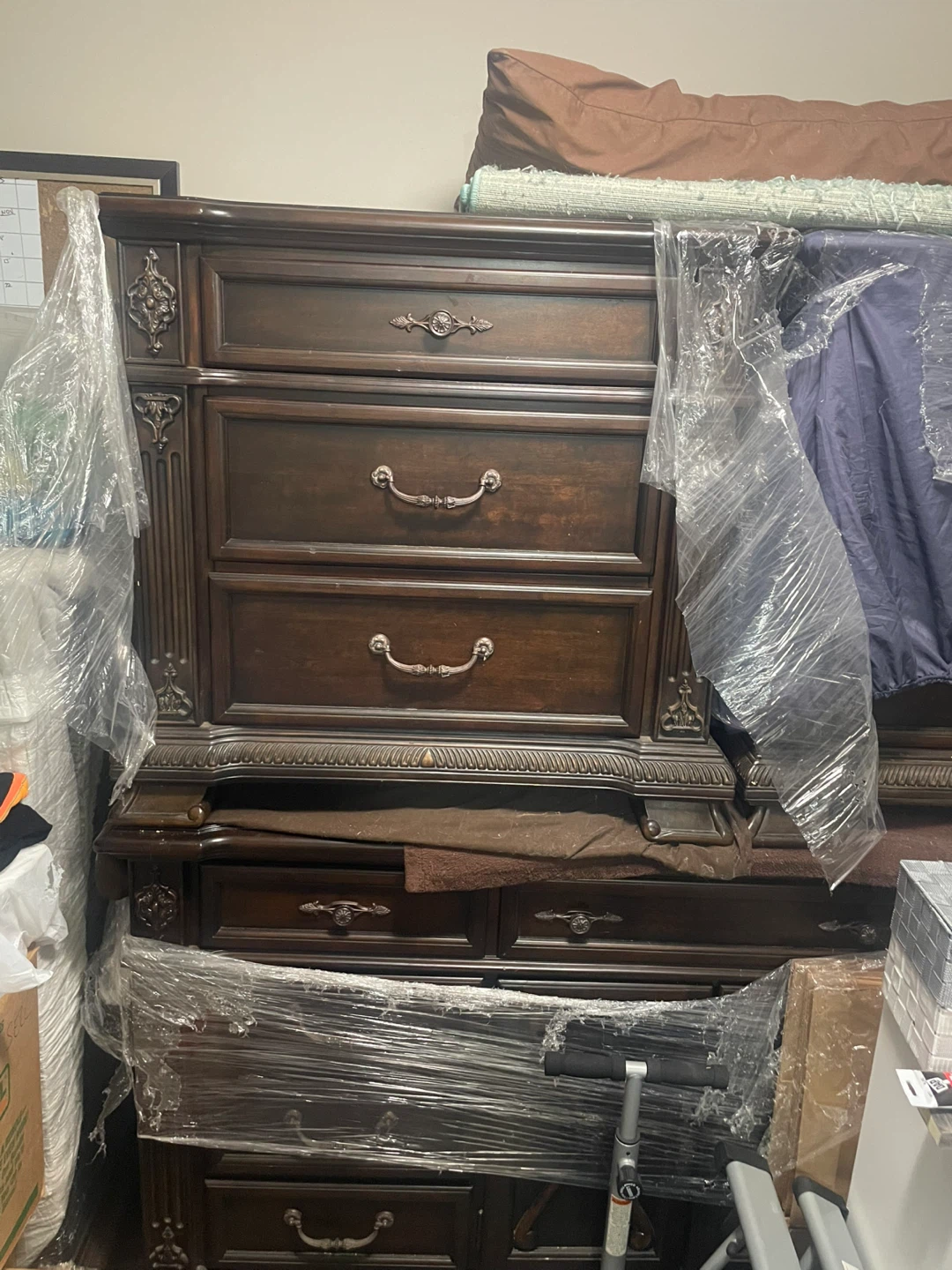 Queen canopy bed set