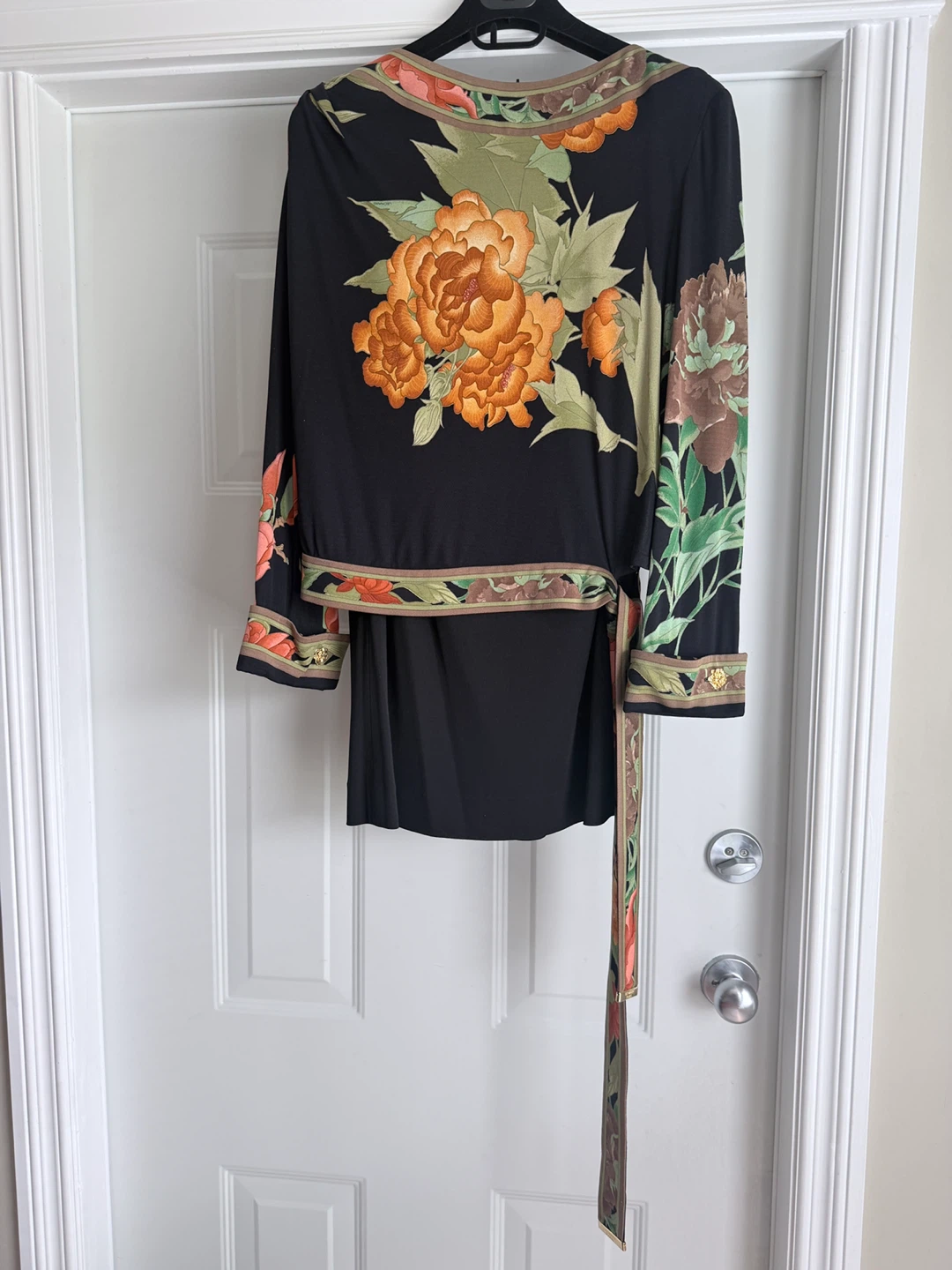 Vintage LEONARD PARIS Floral Print Long Sleeve Blouse