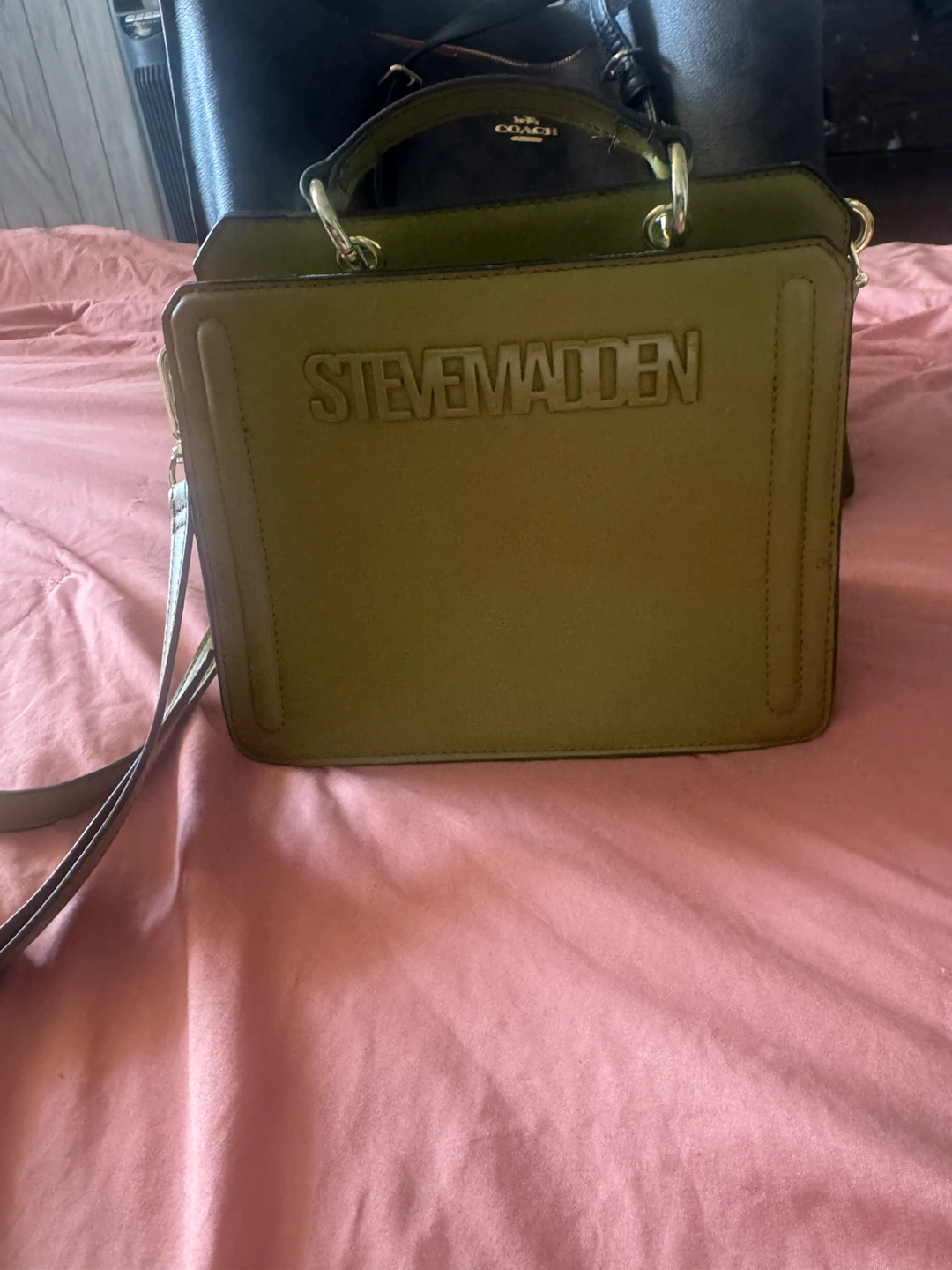 Steve Madden Olive Green Top Handle Bag