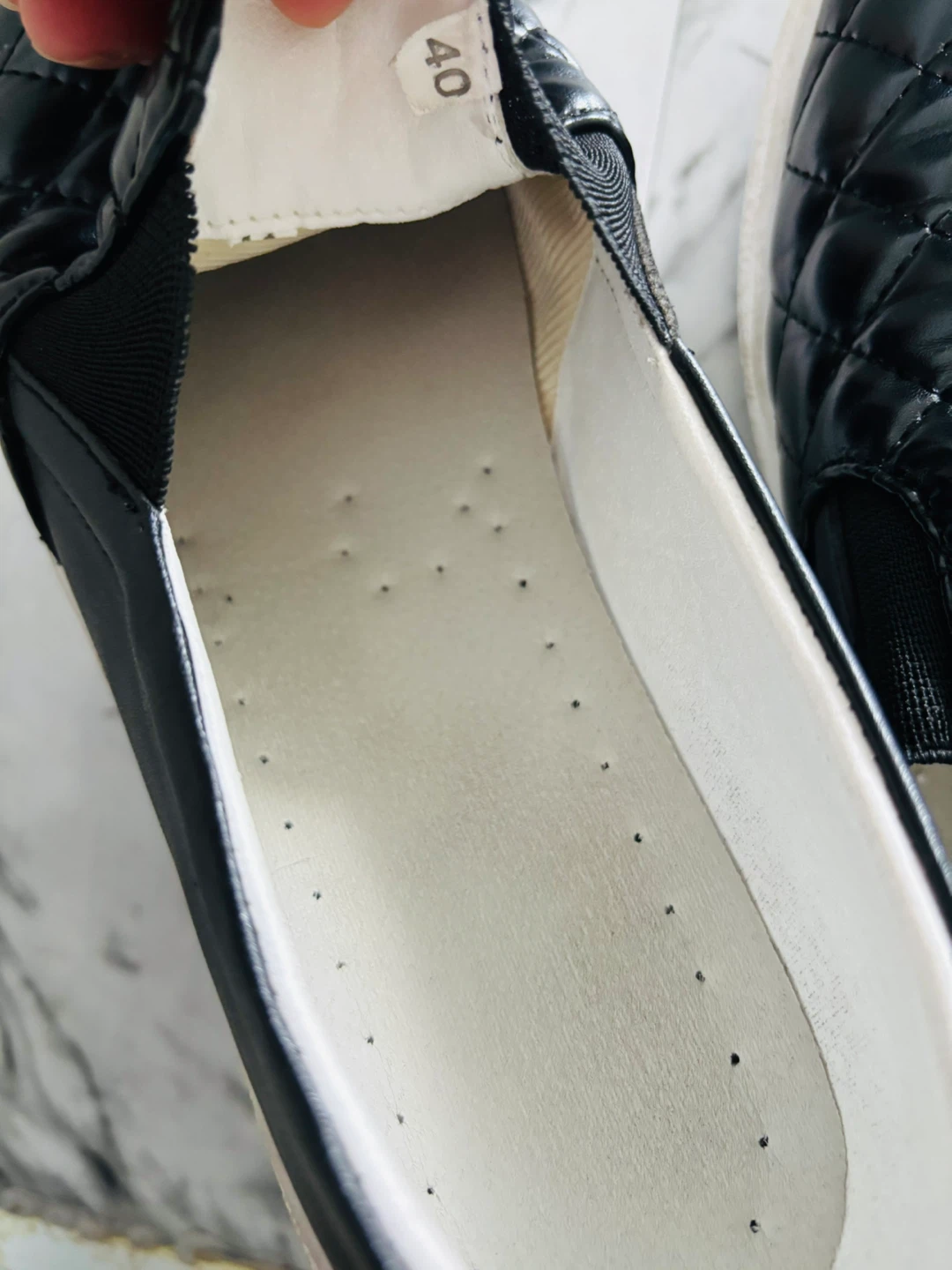 Black Quilted Slip-On Shoes - photo 2