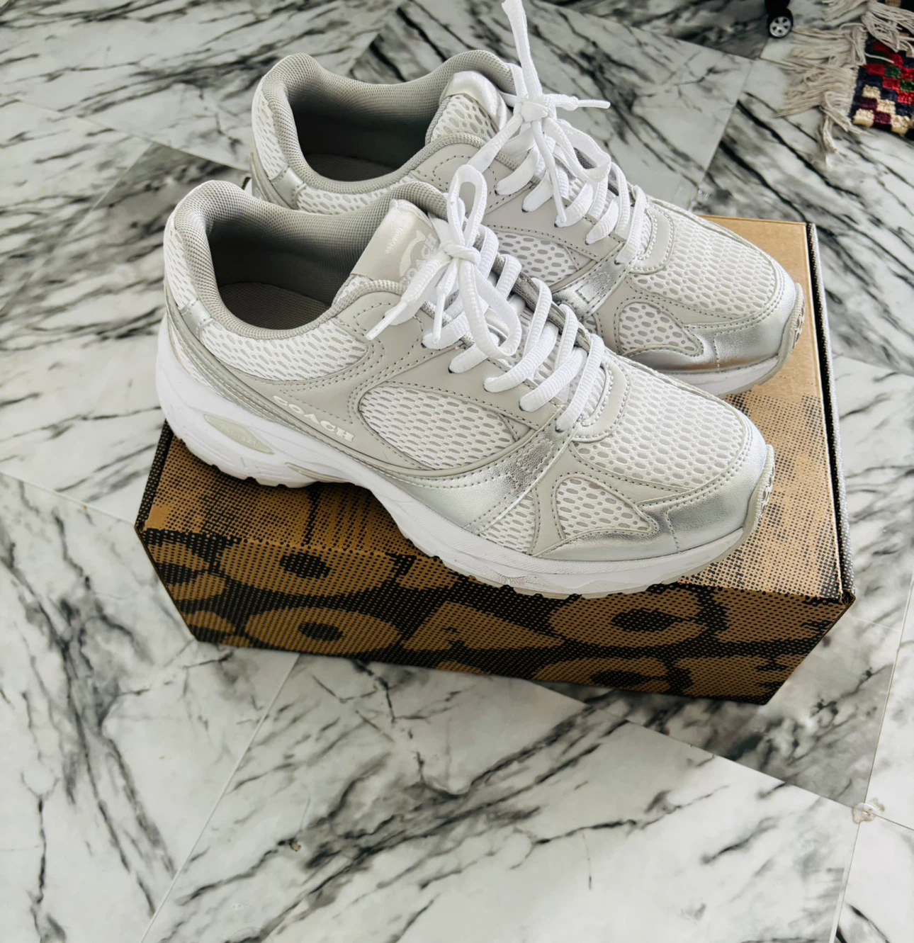COACH SPORT Sneakers - Light Grey/Optic White - Size 8