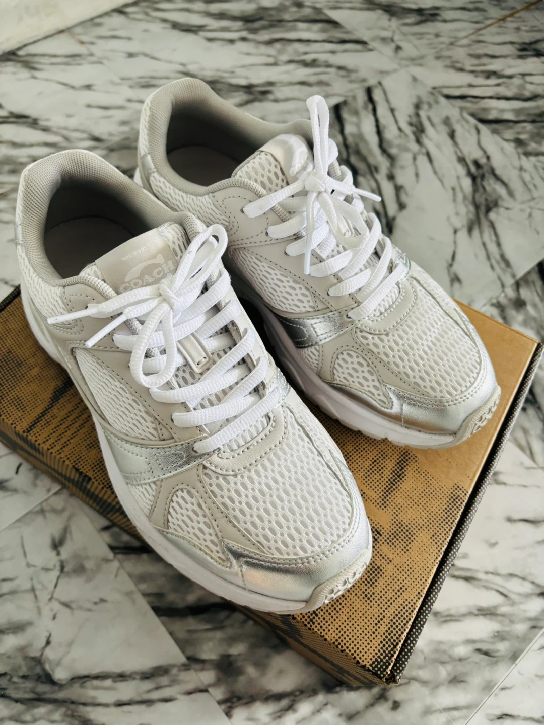 COACH SPORT Sneakers - Light Grey/Optic White - Size 8 - photo 3