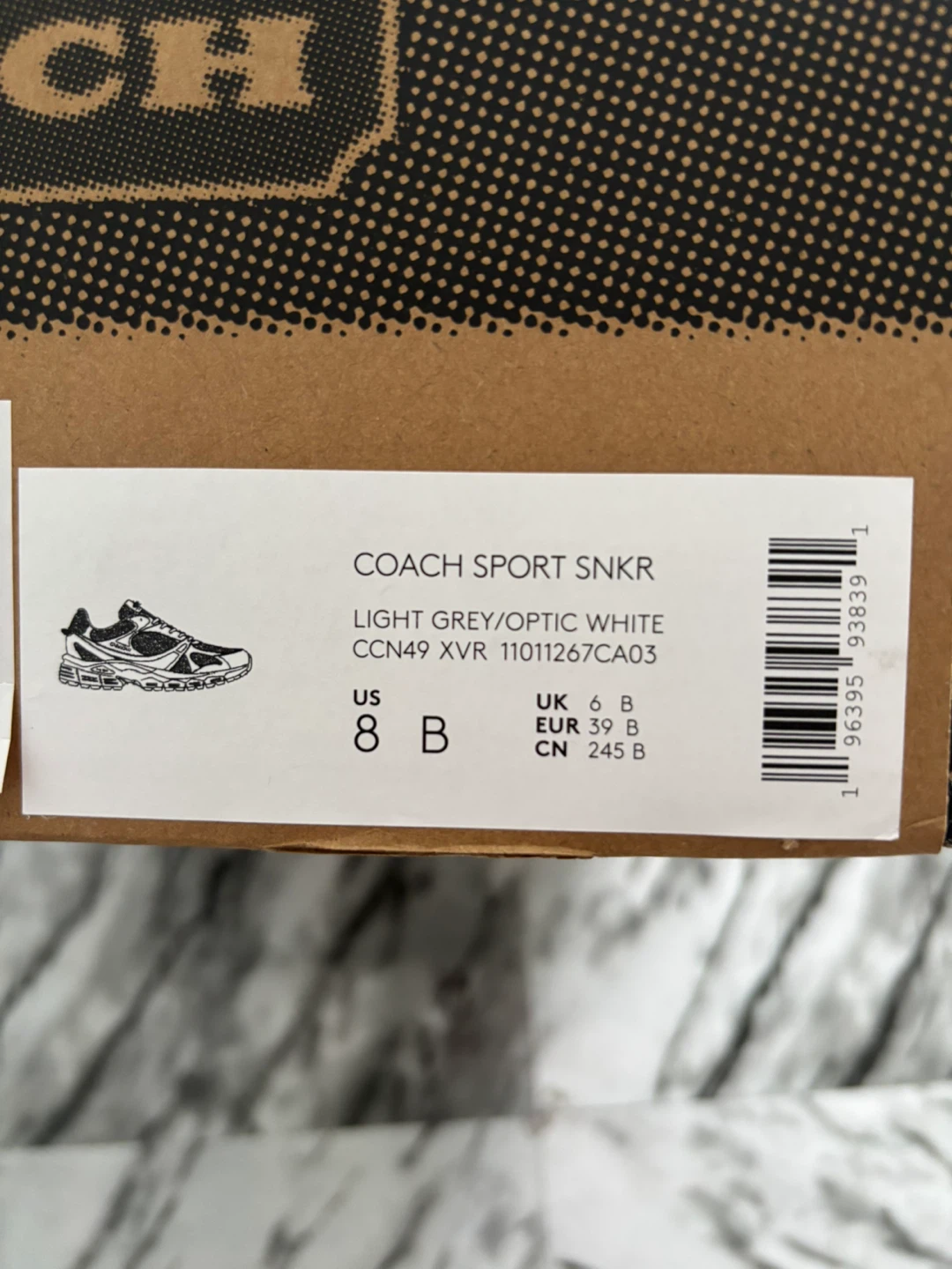 COACH SPORT Sneakers - Light Grey/Optic White - Size 8 - photo 4
