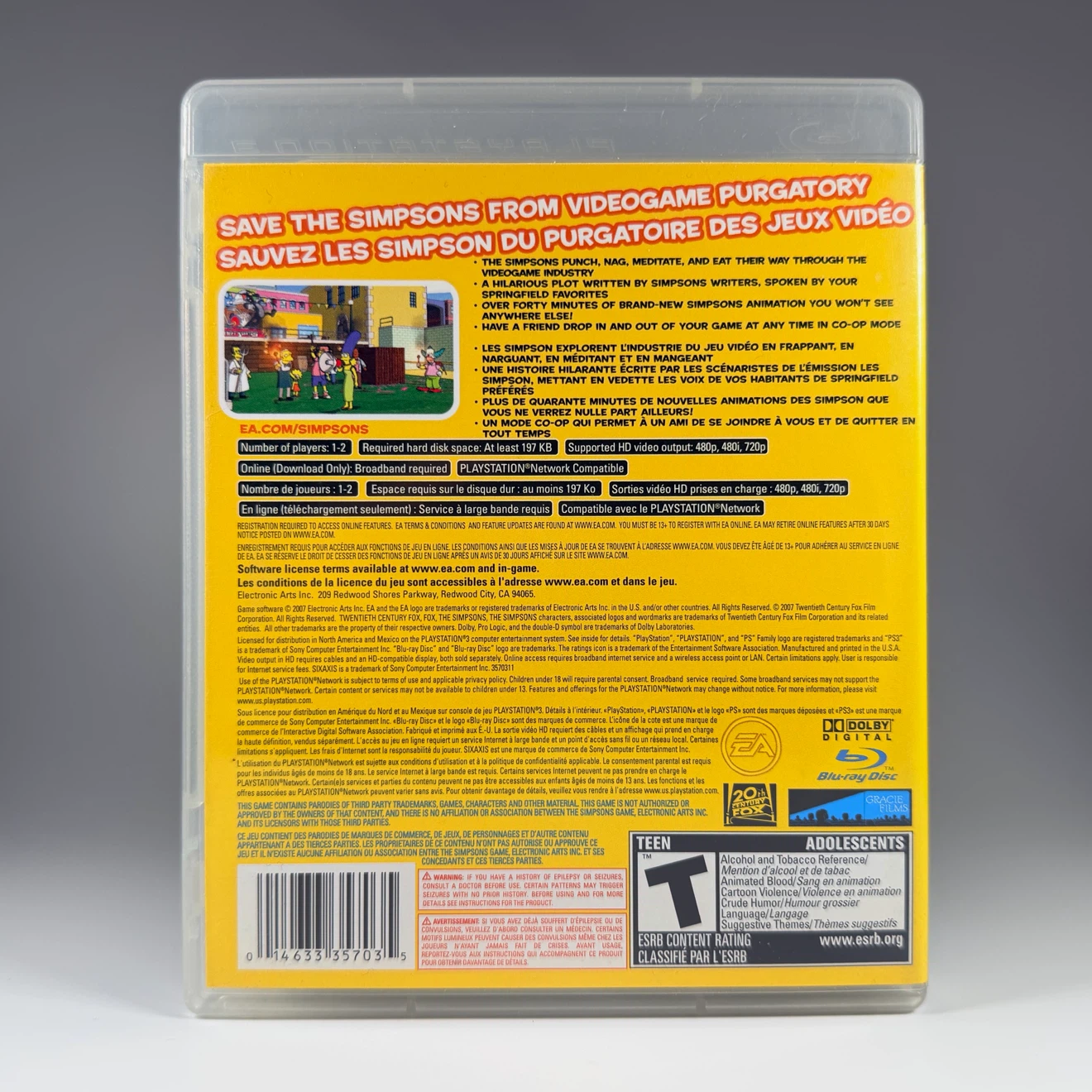 2007 PS3 Simpsons Game - photo 2