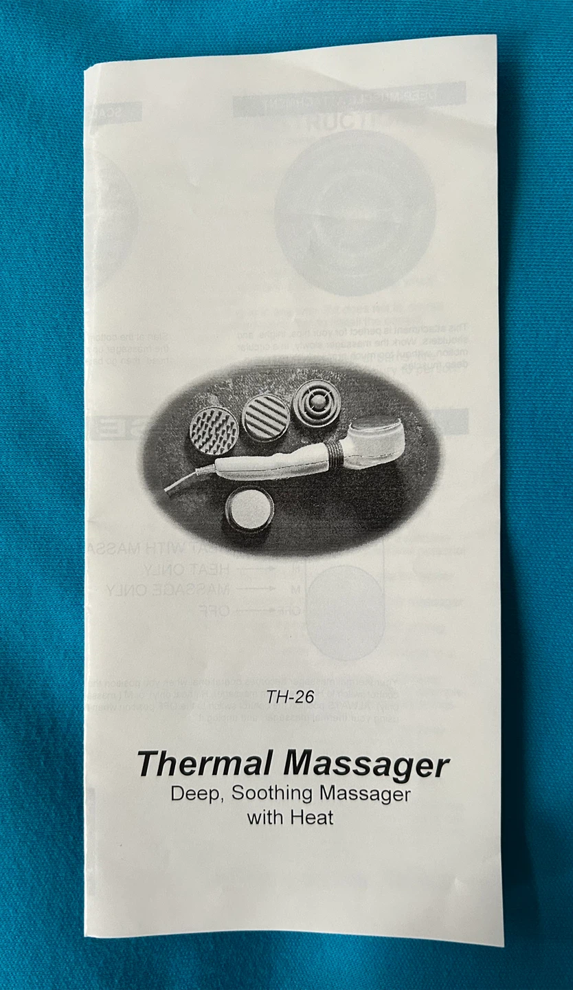 Thermassage Thermal Massager with Heat and 4 Attachments - photo 3