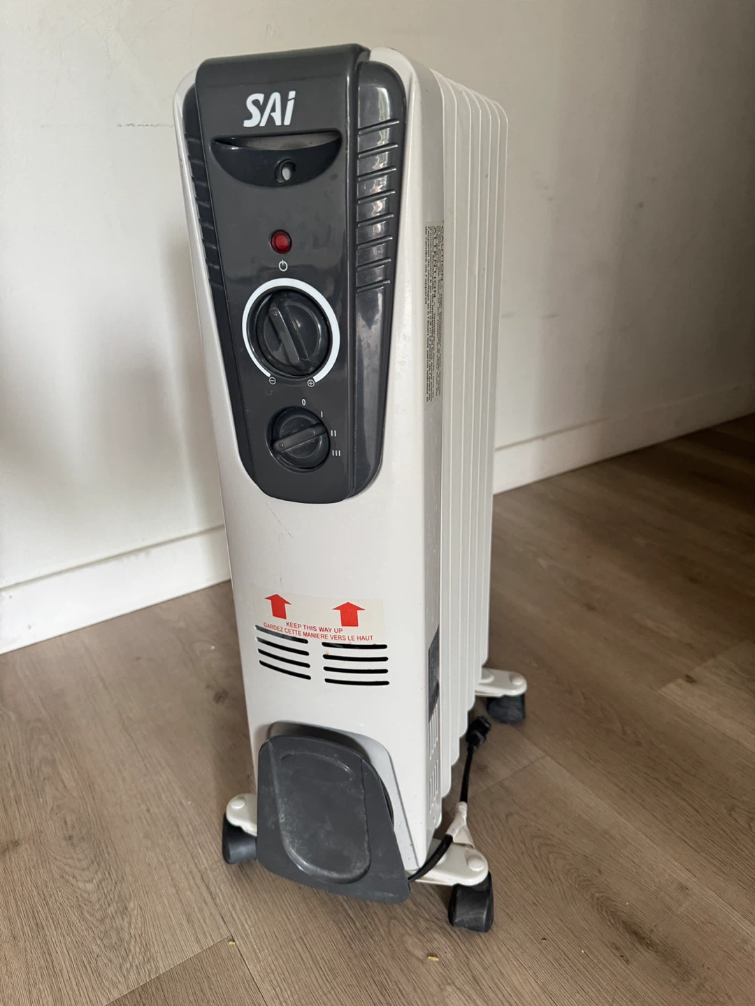 SAI Oil-Filled Radiator Heater with Wheels