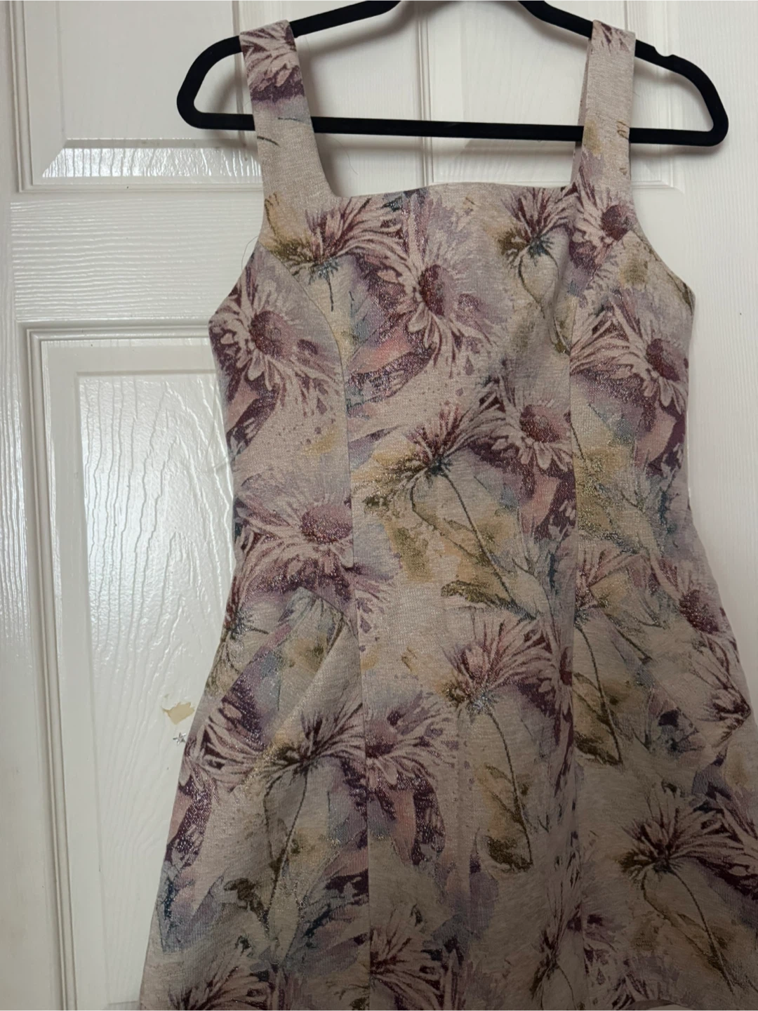 Floral Sleeveless Square Neck Dress