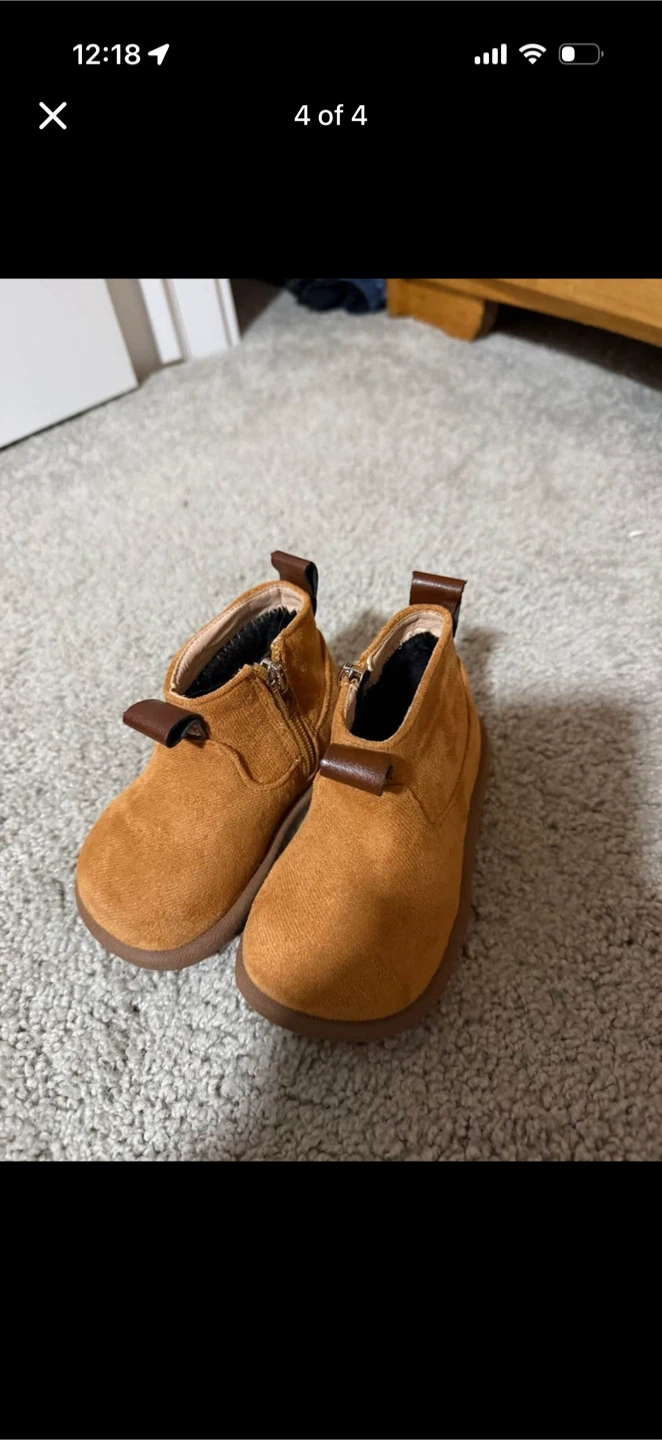 Toddler Tan Suede Boots 18/24 m sizing