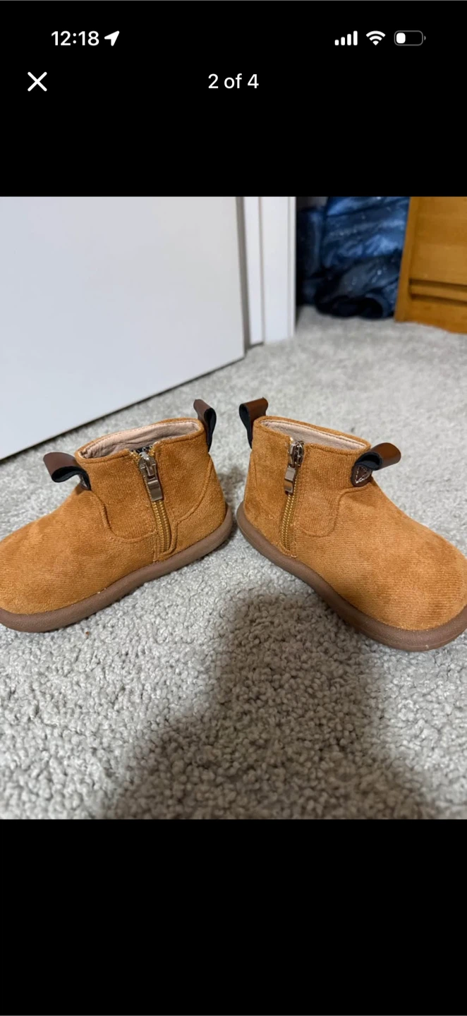 Toddler Tan Suede Boots 18/24 m sizing - photo 2