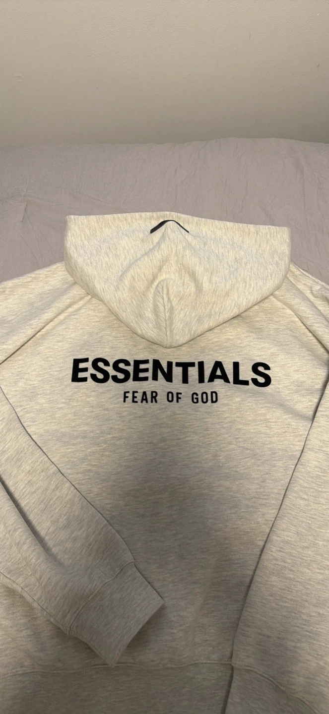 Light Oatmeal Essentials Hoodie - Fits Medium - photo 3