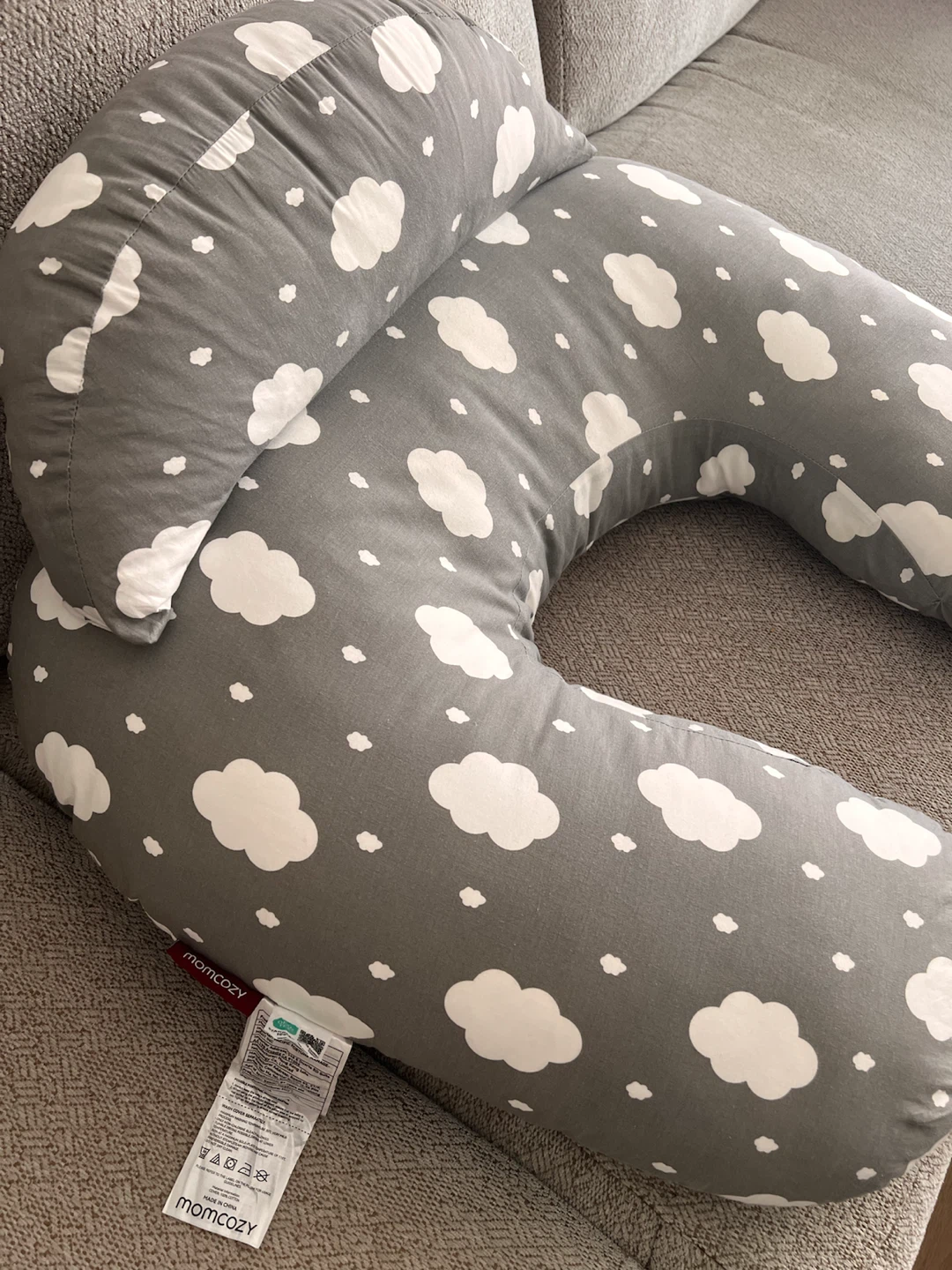 Momcozy Nursing Pillow Grey Cloud Print - photo 3
