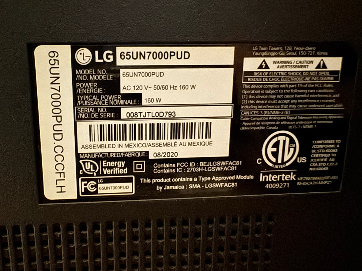 LG 65UN7000PUD 65" 4K UHD Smart TV - photo 5