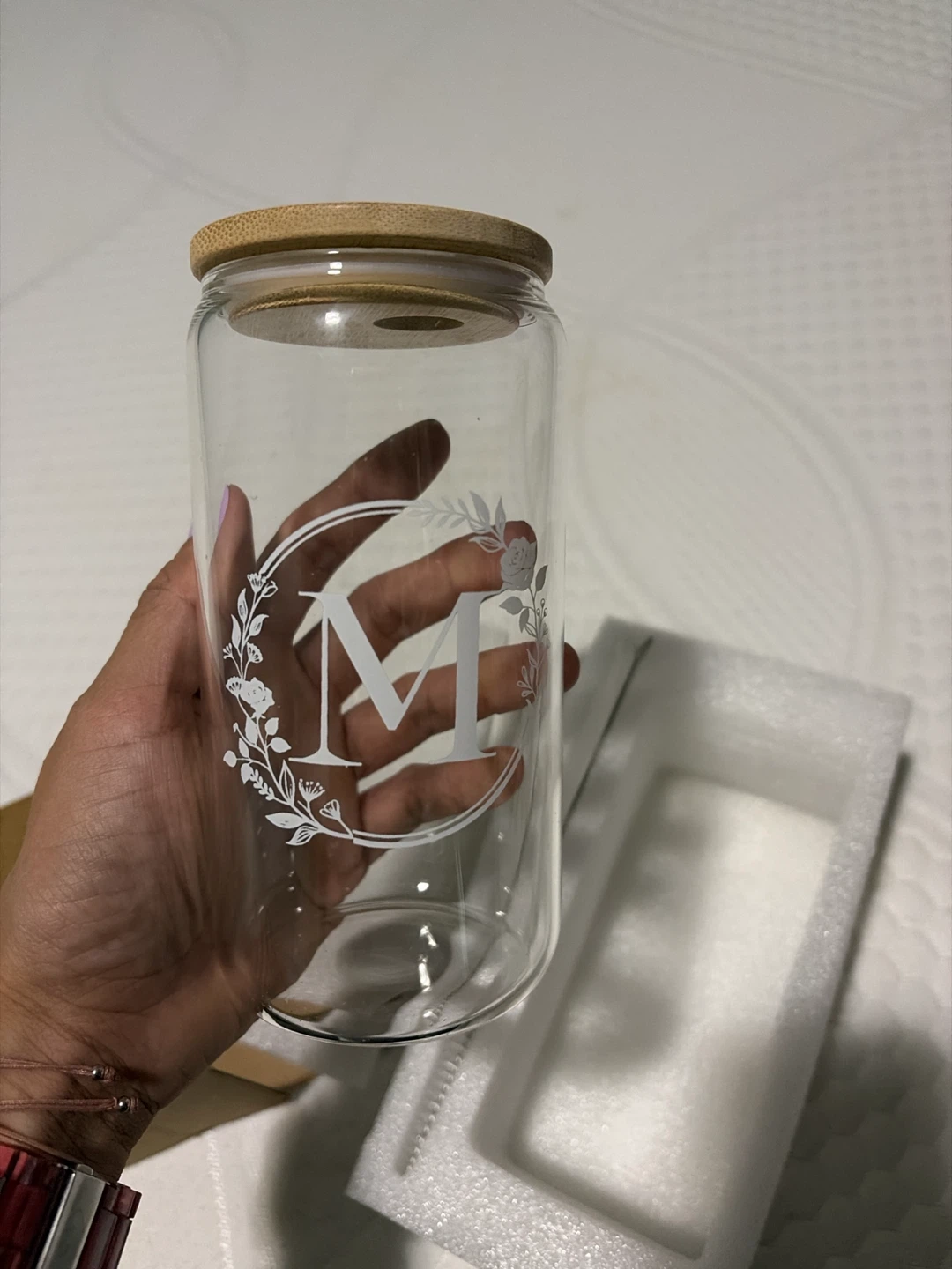 Glass Tumbler with Lid and Straw Brush - photo 3