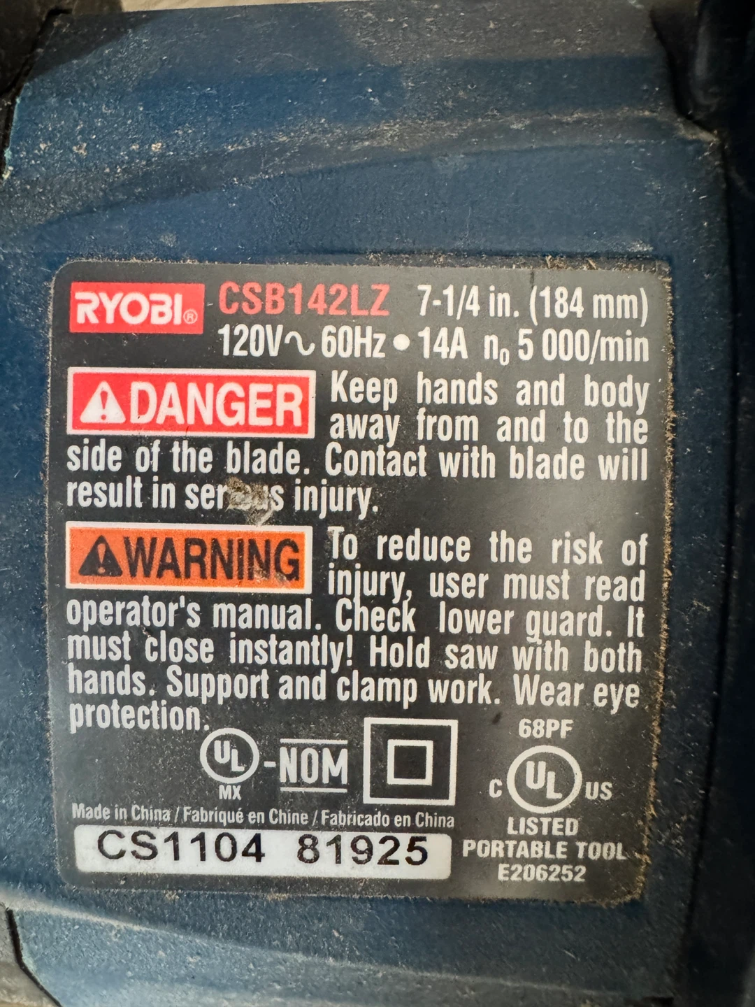 Ryobi CSB142LZ 7-1/4 inch Circular Saw - photo 5