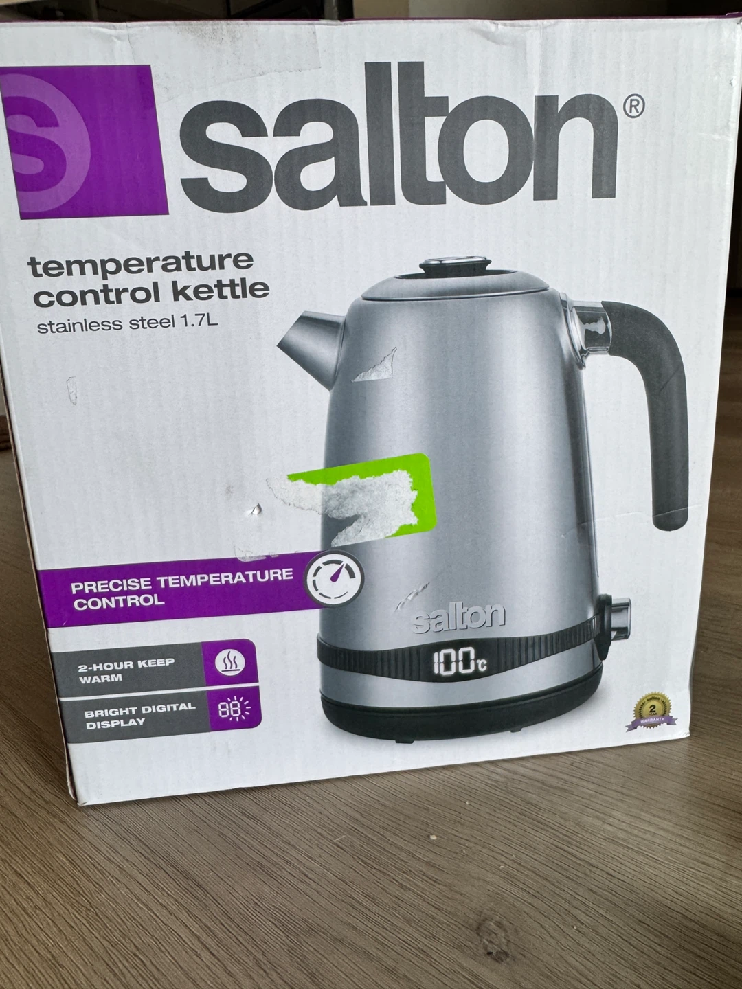 Salton Stainless Steel Temperature Control Kettle 1.7L