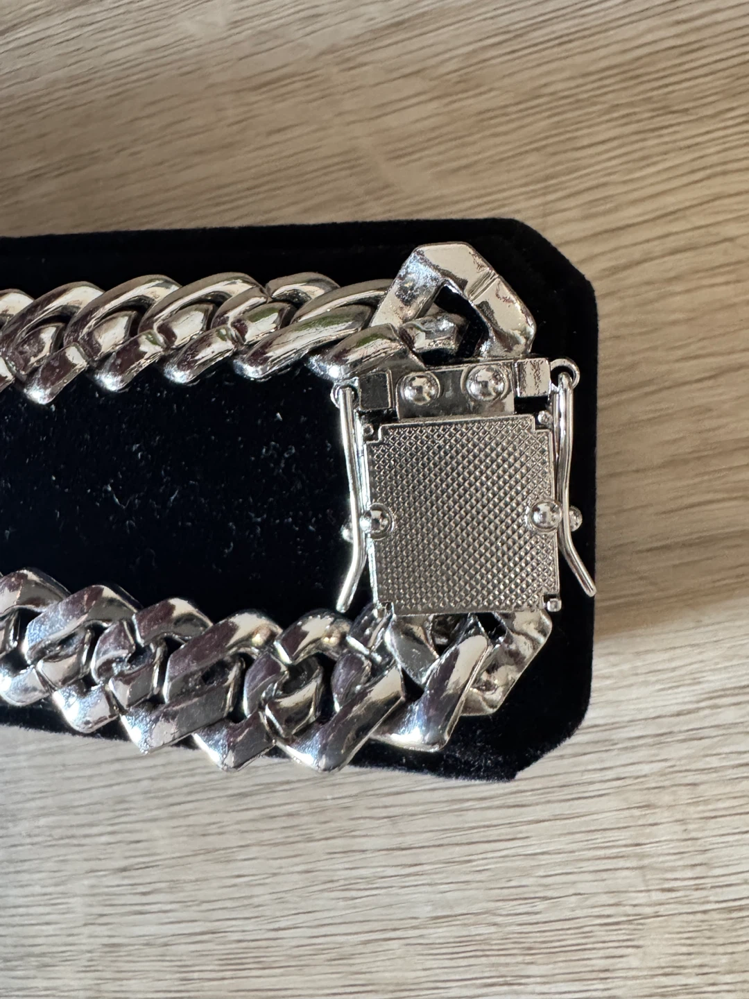 NEW Platinum Plated 14mm Simulated Diamond Cuban Link Necklace - photo 4
