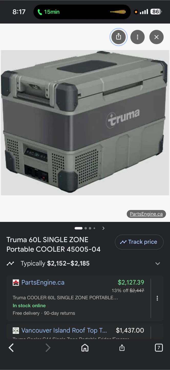 TRUMA COOLER 60L SINGLE ZONE PORTABLE FRIDGE/FREEZER