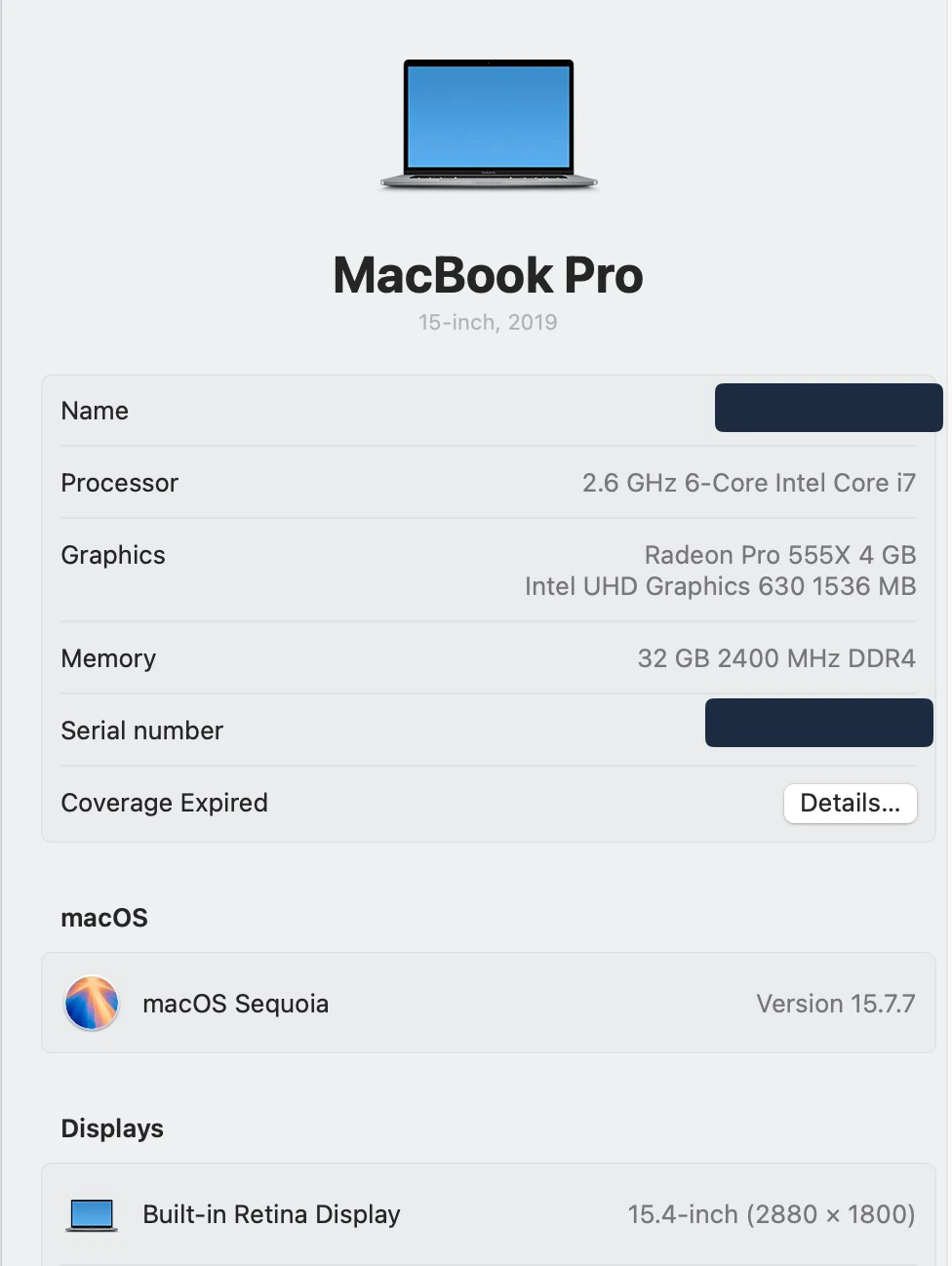 MacBook Pro 15-inch, 2018, i7 32Gb 1Tb - photo 3