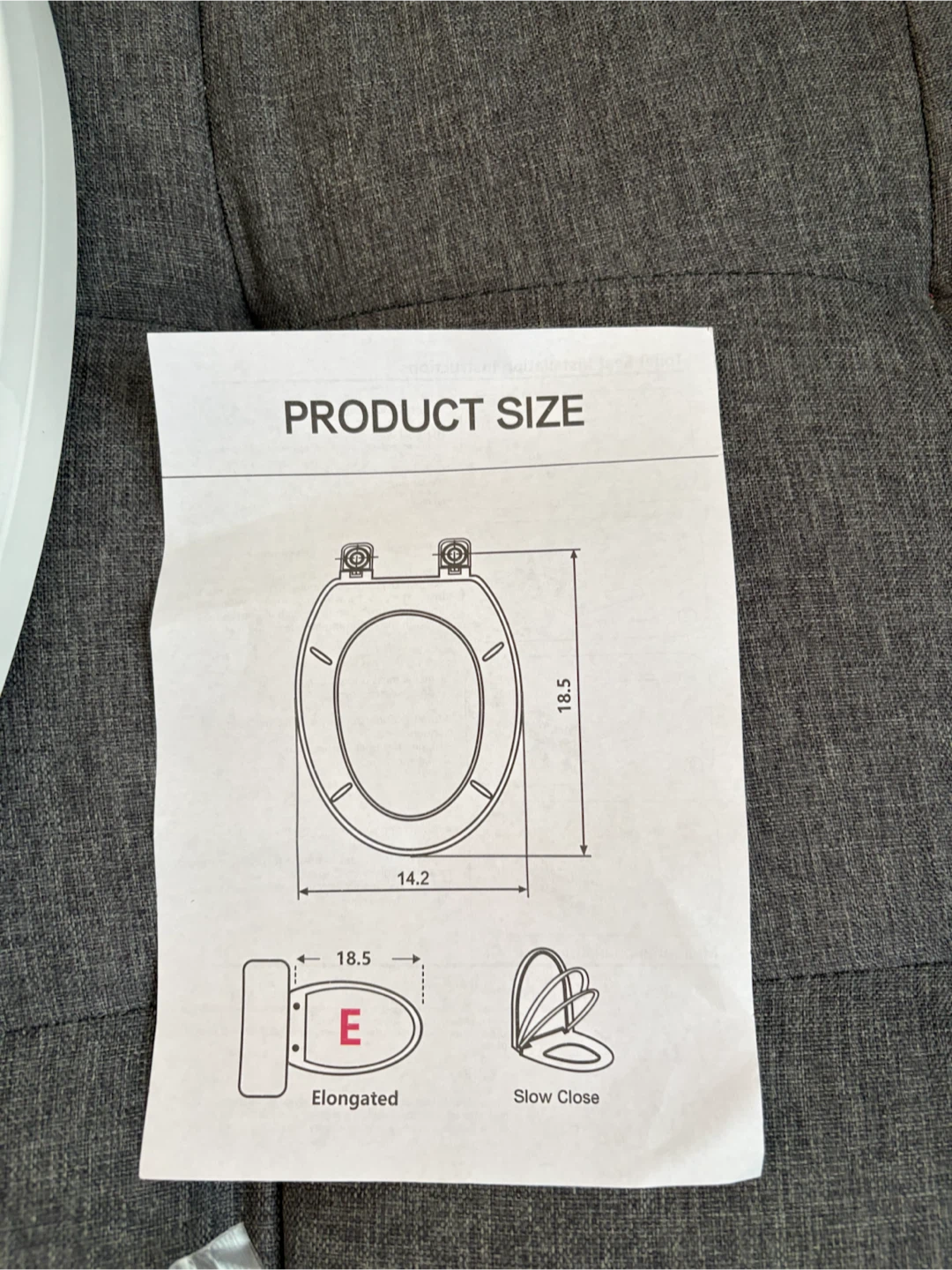Eillbar Elongated Slow Close Toilet Seat - photo 5