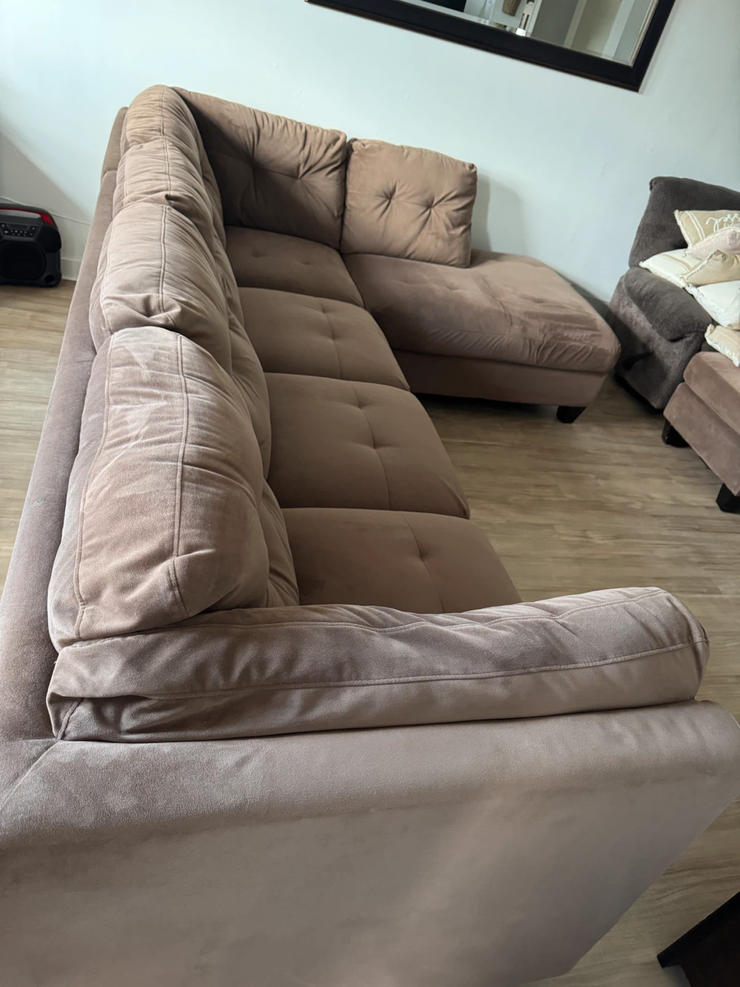 Brown Sectional Sofa - photo 3