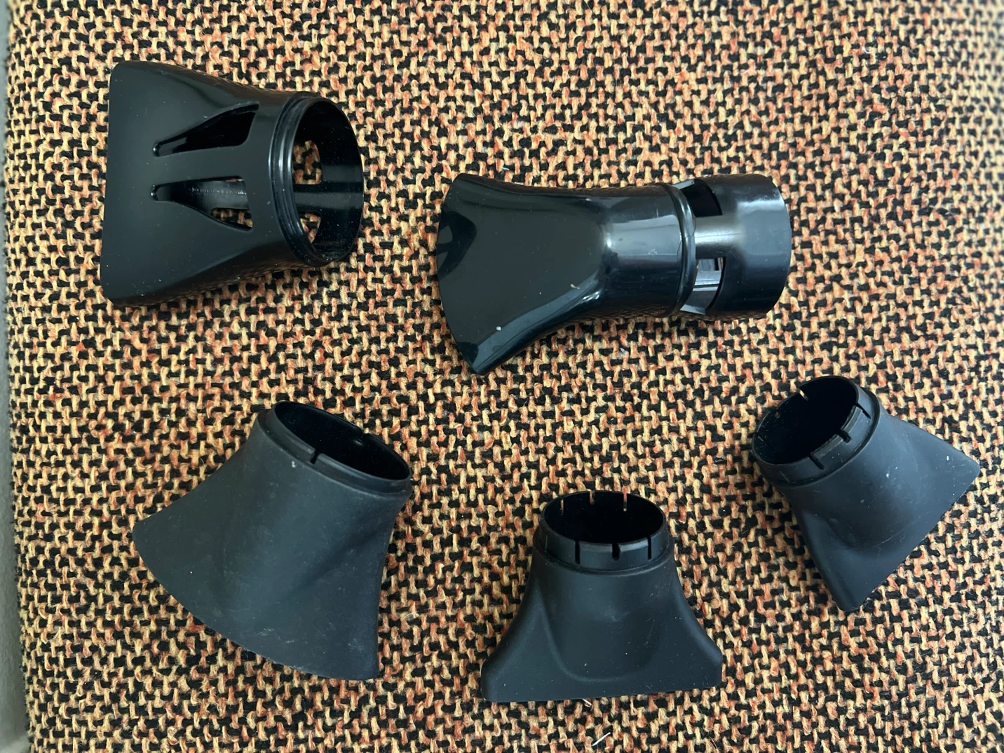 Set of 5 Black Hair Dryer Concentrator Nozzles-price of Each