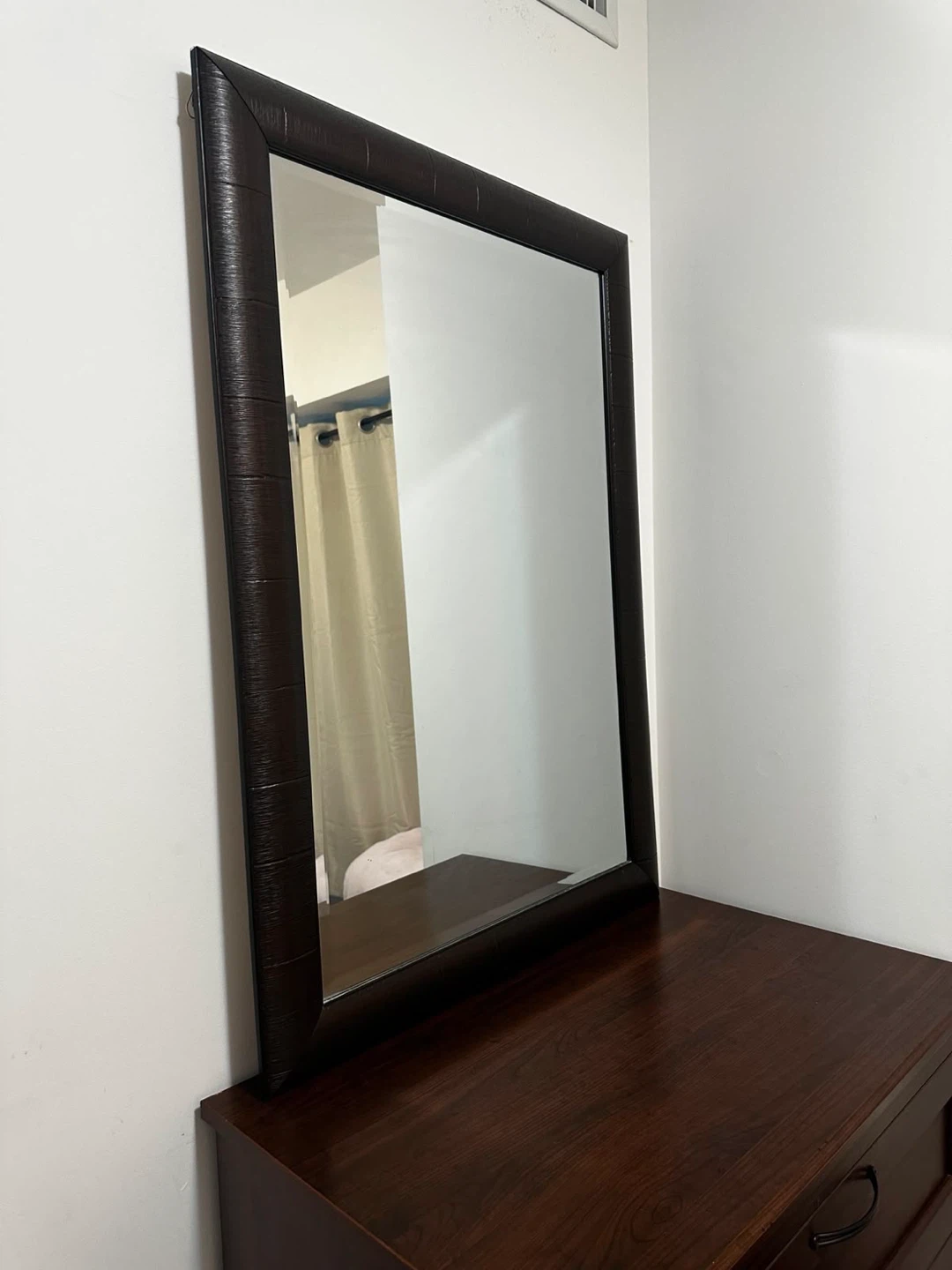 Dark Wood Framed Mirror
