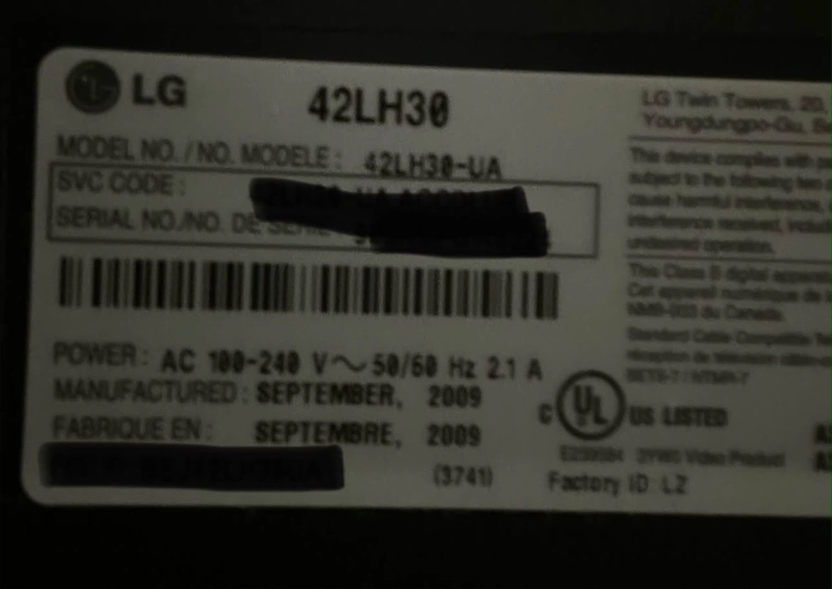 LG 42LH30 42" HD TV + Google Chromecast HD - photo 3
