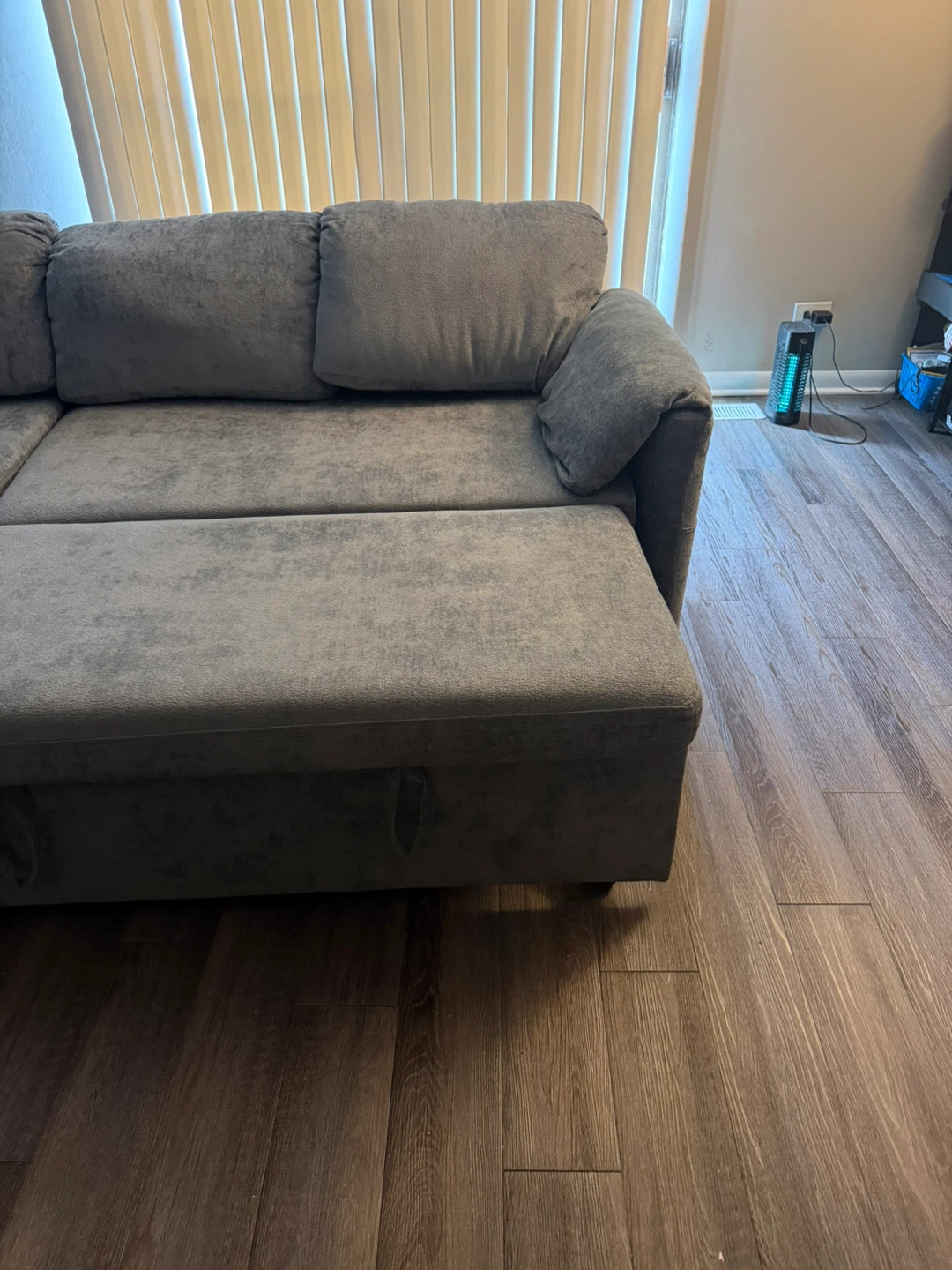 Grey Sectional Sofa with Storage - photo 2