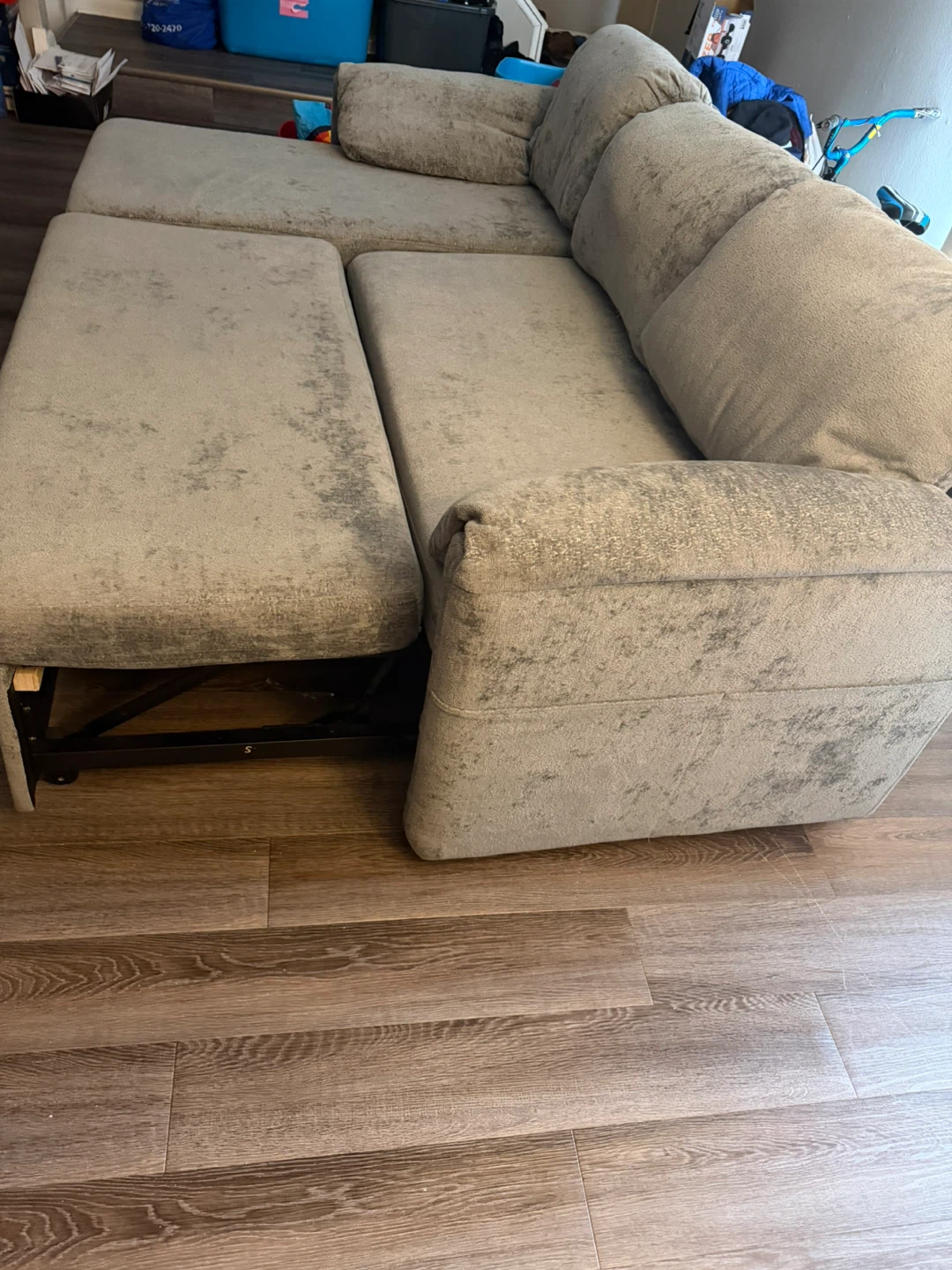 Grey Sectional Sofa with Storage - photo 3